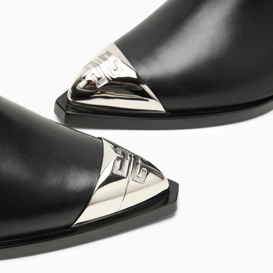 Givenchy o1d2blof0824 Leather Boots in Black Size US 7 / IT 37 - 5 Thumbnail