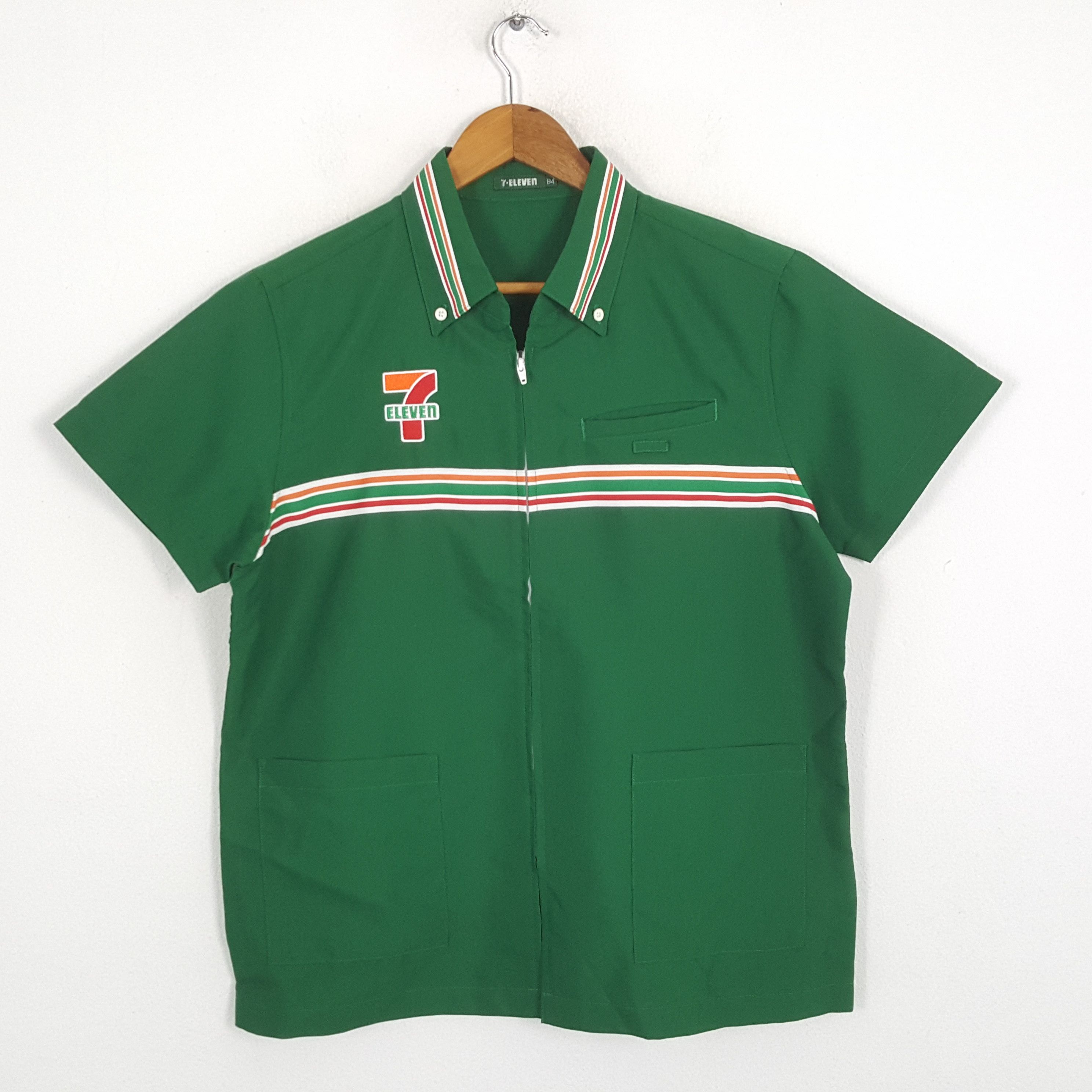 Japanese Brand × Vintage Vintage 7-ELEVEn Japanese Workers Uniform Shirt Jacket Size US L / EU 52-54 / 3 - 3 Thumbnail