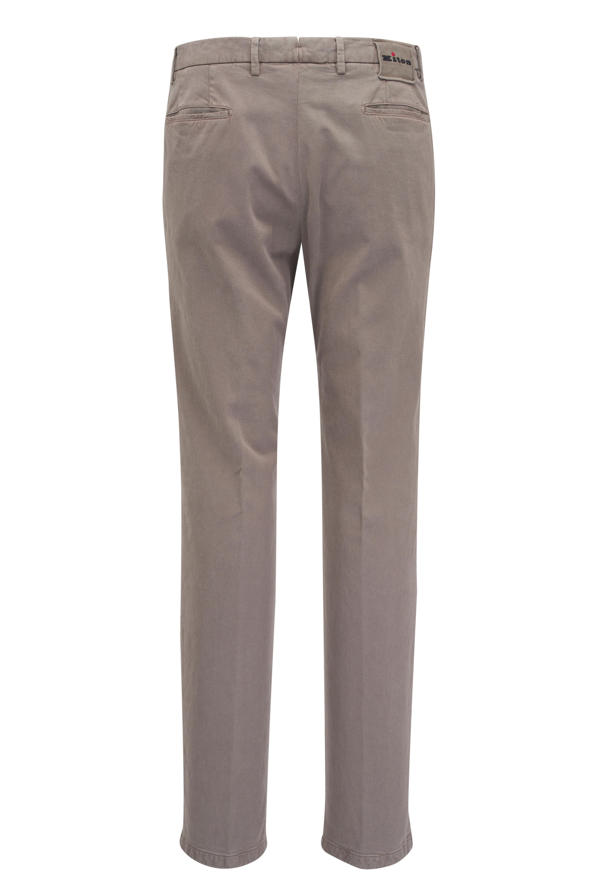 Kiton o1mtch0225 Stretch Cotton Chino in Taupe Size US 32 / EU 48 - 2 Thumbnail