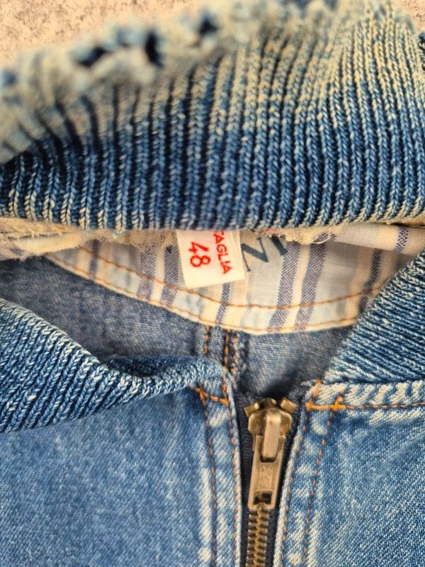 Emporio Armani Emporio Armani Mens Blue 80s Denim Bomber Jacket Size 48 Size US M / EU 48-50 / 2 - 7 Thumbnail