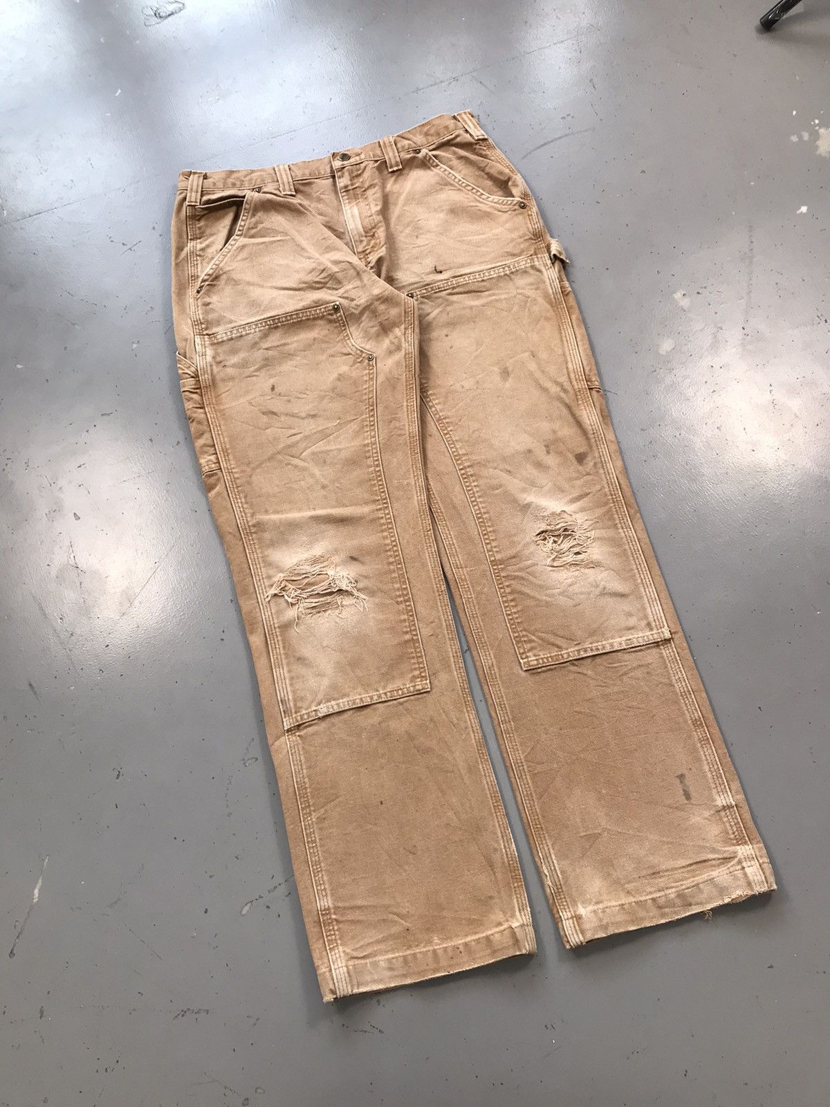 Carhartt × Vintage Faded vintage Carhartt relaxed fit double knee denim Size US 34 / EU 50 - 3 Thumbnail