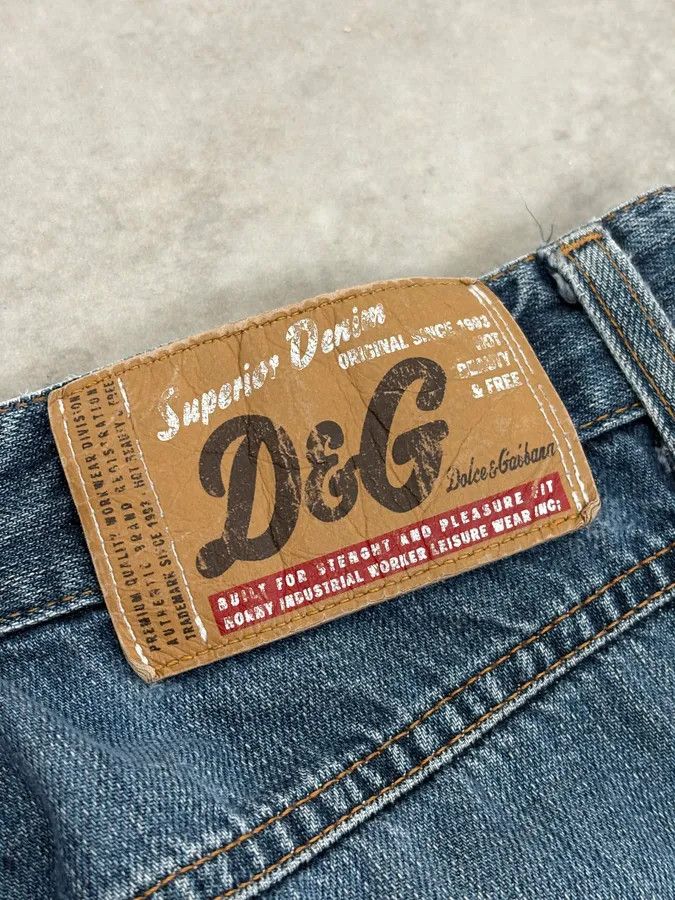 Dolce & Gabbana AW2003 Dolce & Gabbana Reworked Blue Denim Jeans Size US 30 / EU 46 - 9 Thumbnail