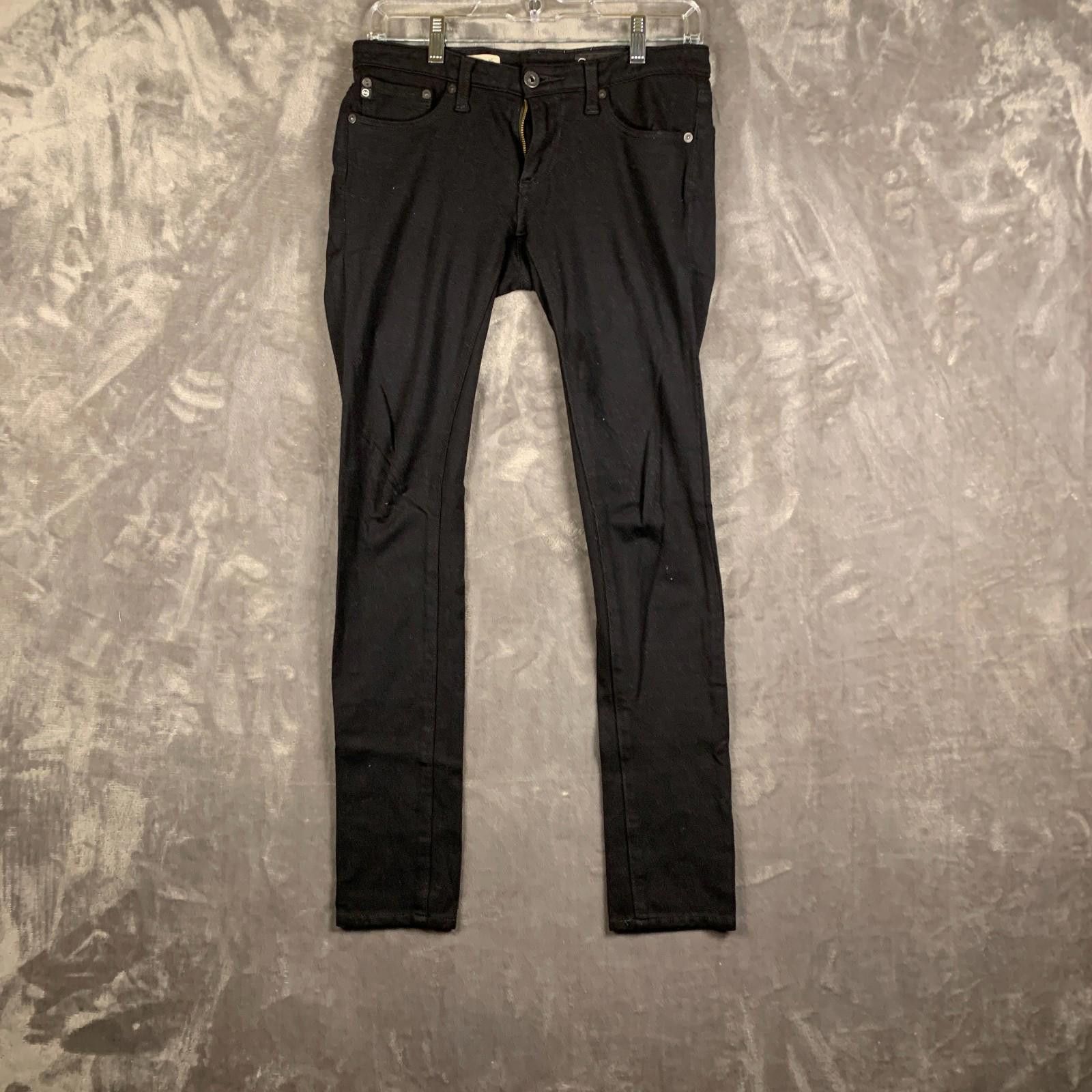 AG Adriano Goldschmied AG Womens Black The Legging Super Skinny Fit Jean (375) Size 30" / US 8 / IT 44 - 1 Thumbnail