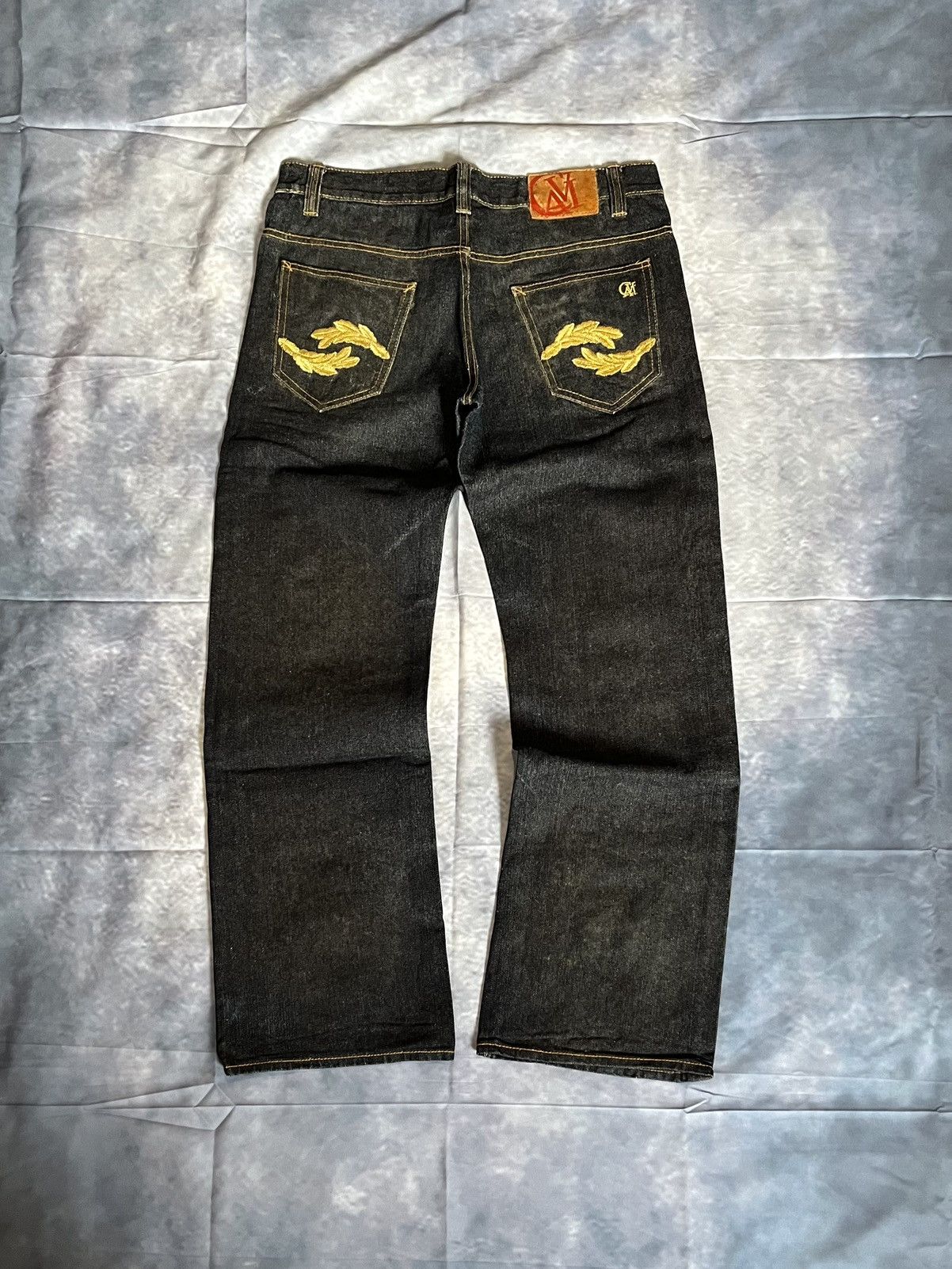 Other Cavi Raw Denim Jeans – Embroidered Pockets Y2K Streetwea Size US 33 - 1 Thumbnail