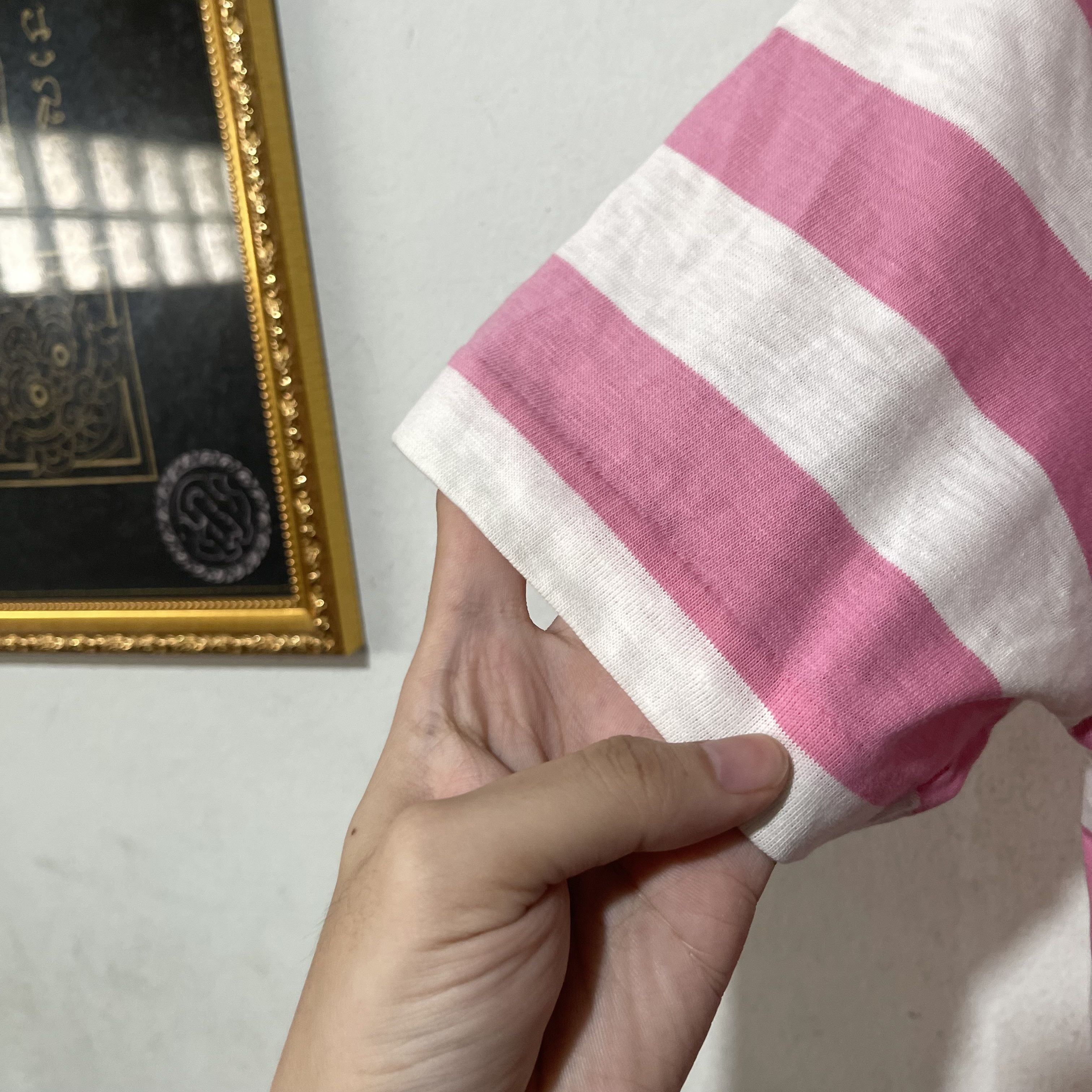 Vintage Vintage 90s Striped Pocket Tee Size US XS / EU 42 / 0 - 5 Thumbnail