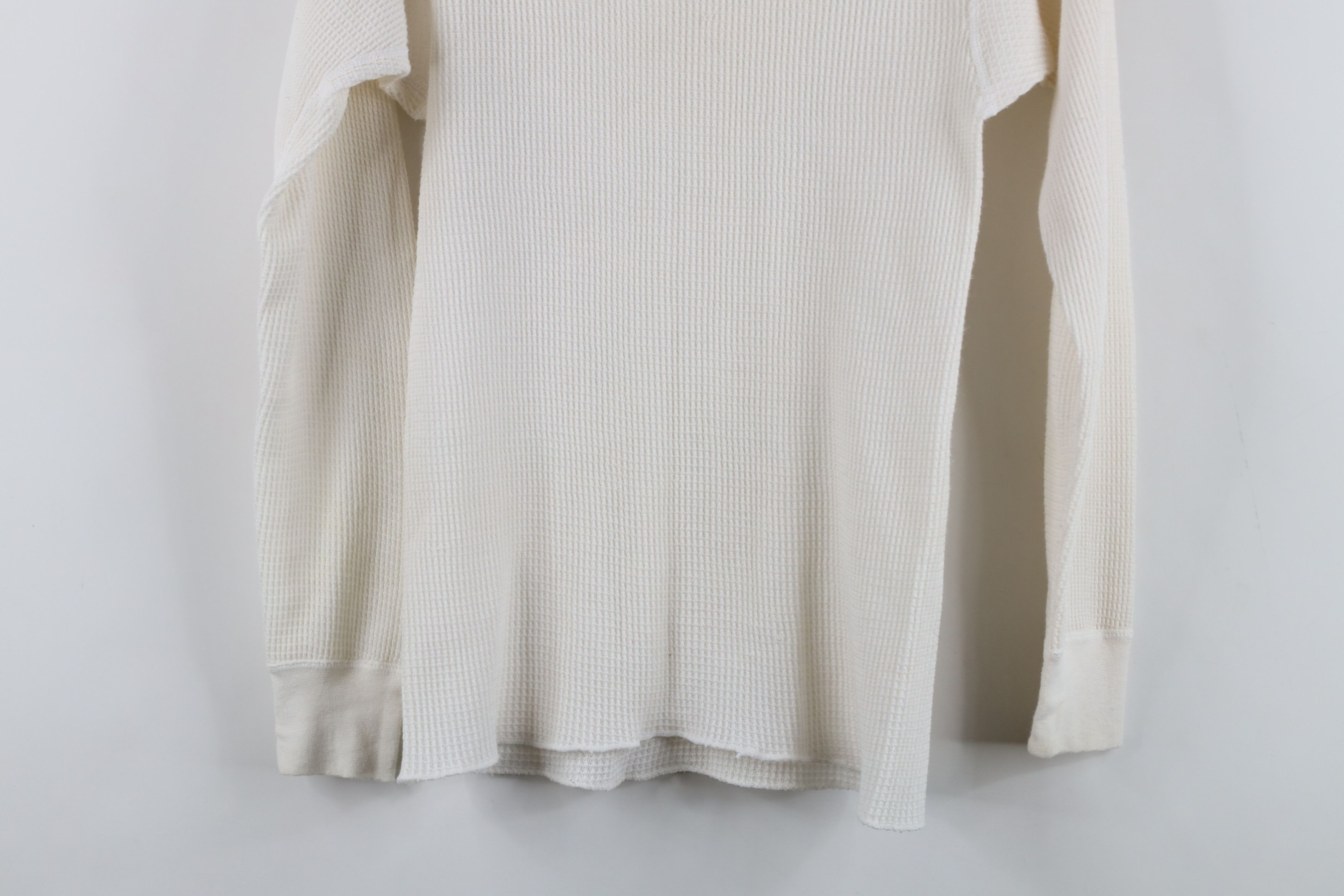 Vintage Vintage 90s Streetwear Waffle Knit Long Sleeve T-Shirt USA Size L / US 10 / IT 46 - 13 Thumbnail