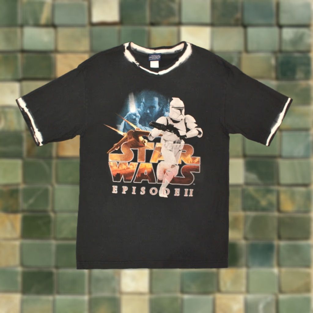 Star Wars VTG Star Wars TShirt 2000s TShirt Stormtrooper Mens Large Black Graphic Tee Y2K Episode II Size US S / EU 44-46 / 1 - 1 Thumbnail