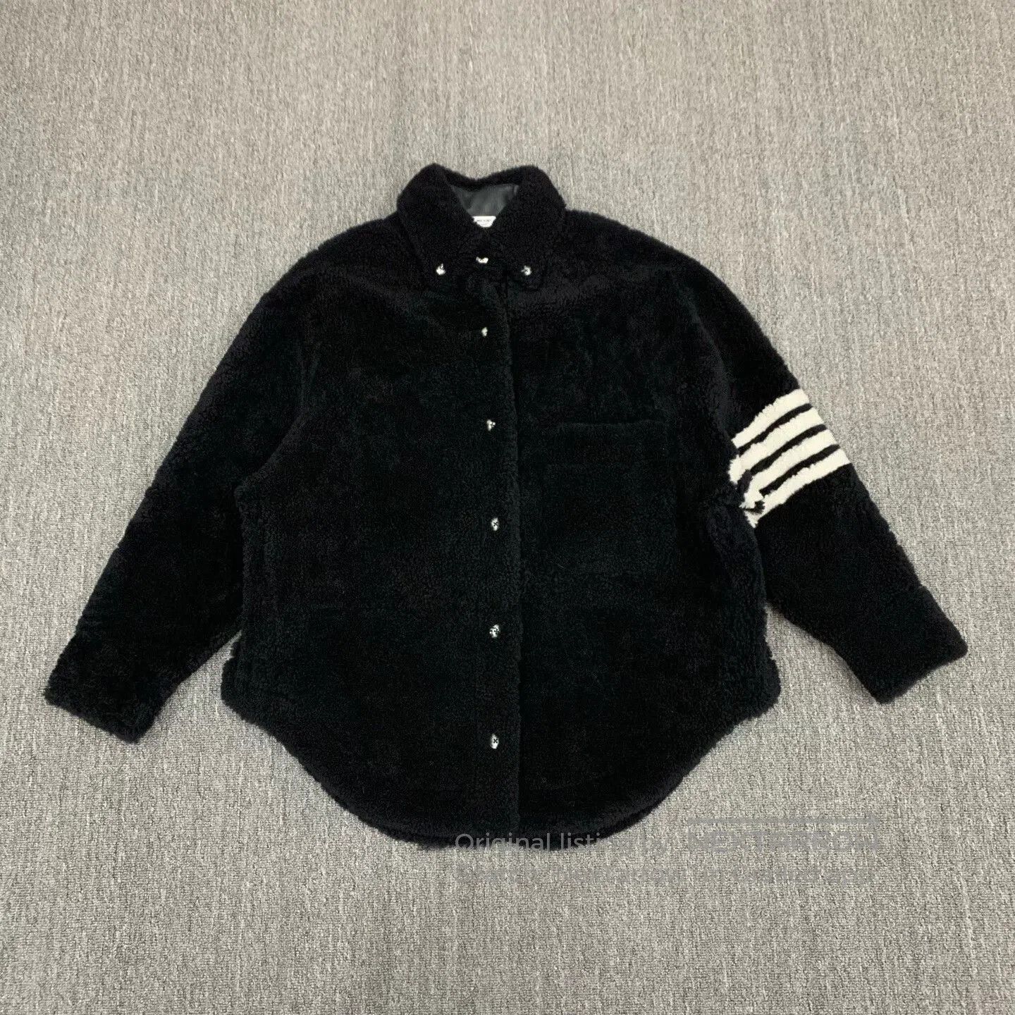 Thom Browne Thom Browne Black Striped Fur Jacket Size 46. Size US S / EU 44-46 / 1 - 1 Thumbnail