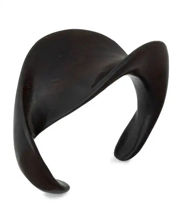 Saint Laurent Paris o1bcso1str0226 Size:S/Twist Cuff In Bamboo in Black Size ONE SIZE - 1 Thumbnail