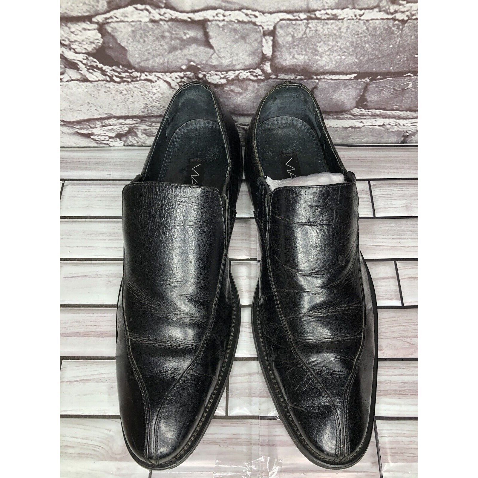 Other Via Spiga Delano Black Leather Pointed Loafers Dress Shoes M Size US 7 / EU 40 - 2 Thumbnail