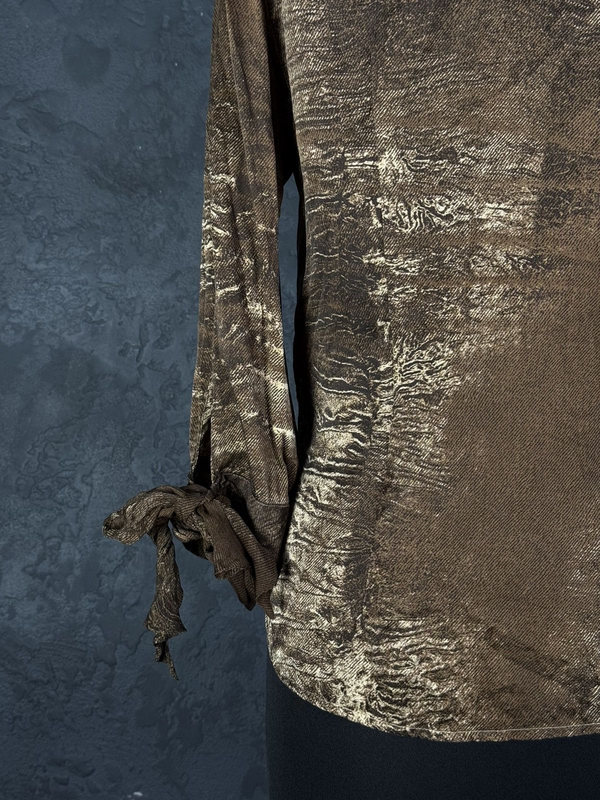Roberto Cavalli VTG Roberto Cavalli Silk Snakeskin Print Long Sleeve Button Size S / US 4 / IT 40 - 11 Thumbnail