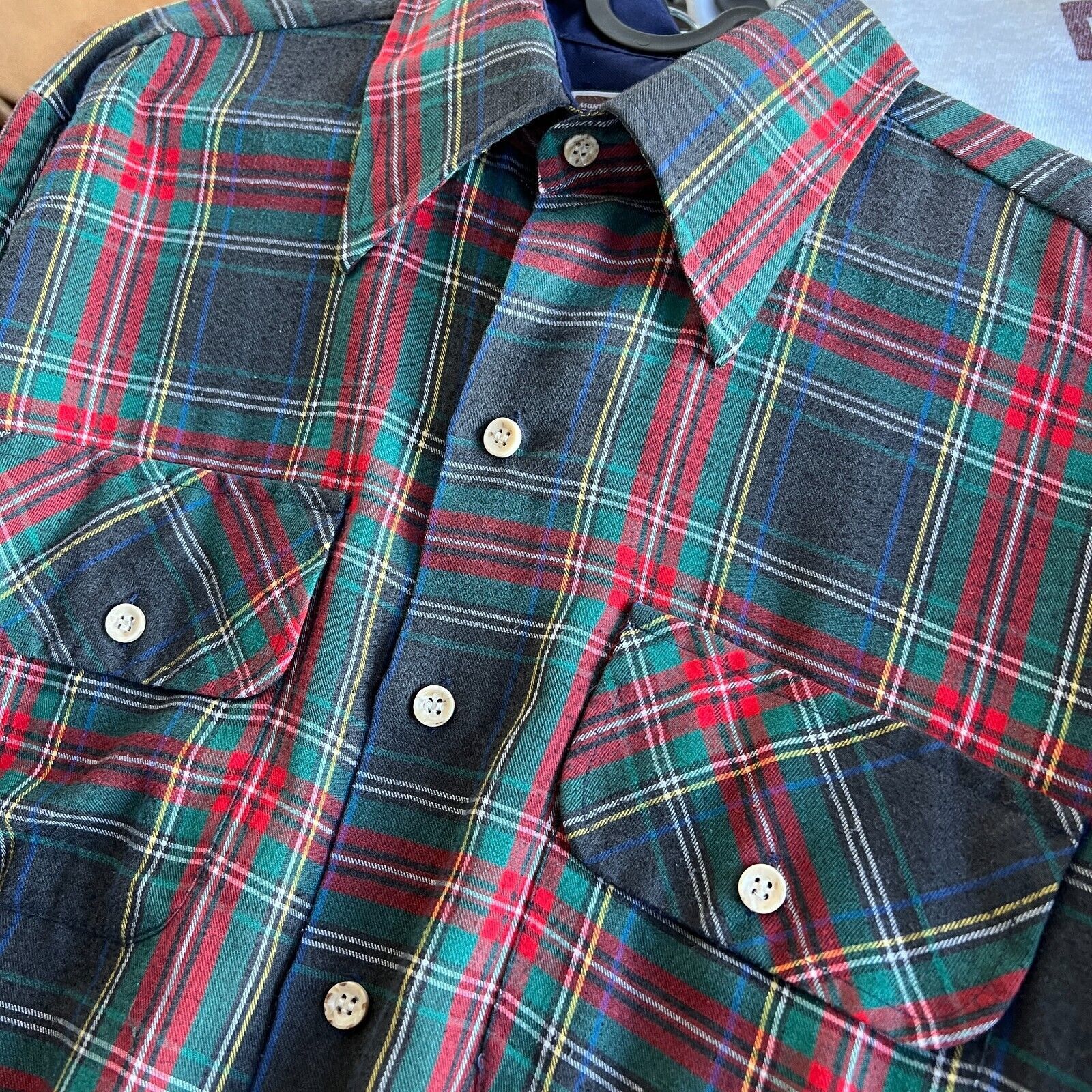 Original Montgomery Vintage Montgomery Ward Men's Flannel Shirt 16-16.5 Size L Size US L / EU 52-54 / 3 - 6 Thumbnail