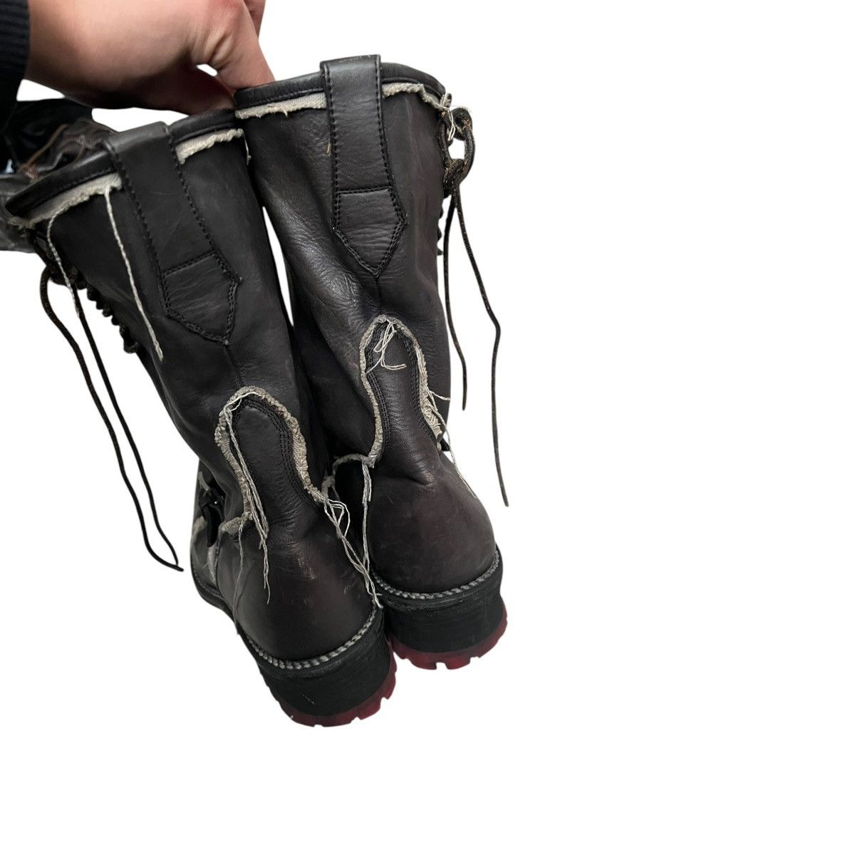 Japanese Brand Hiromu takahara raw edge boots | Grailed
