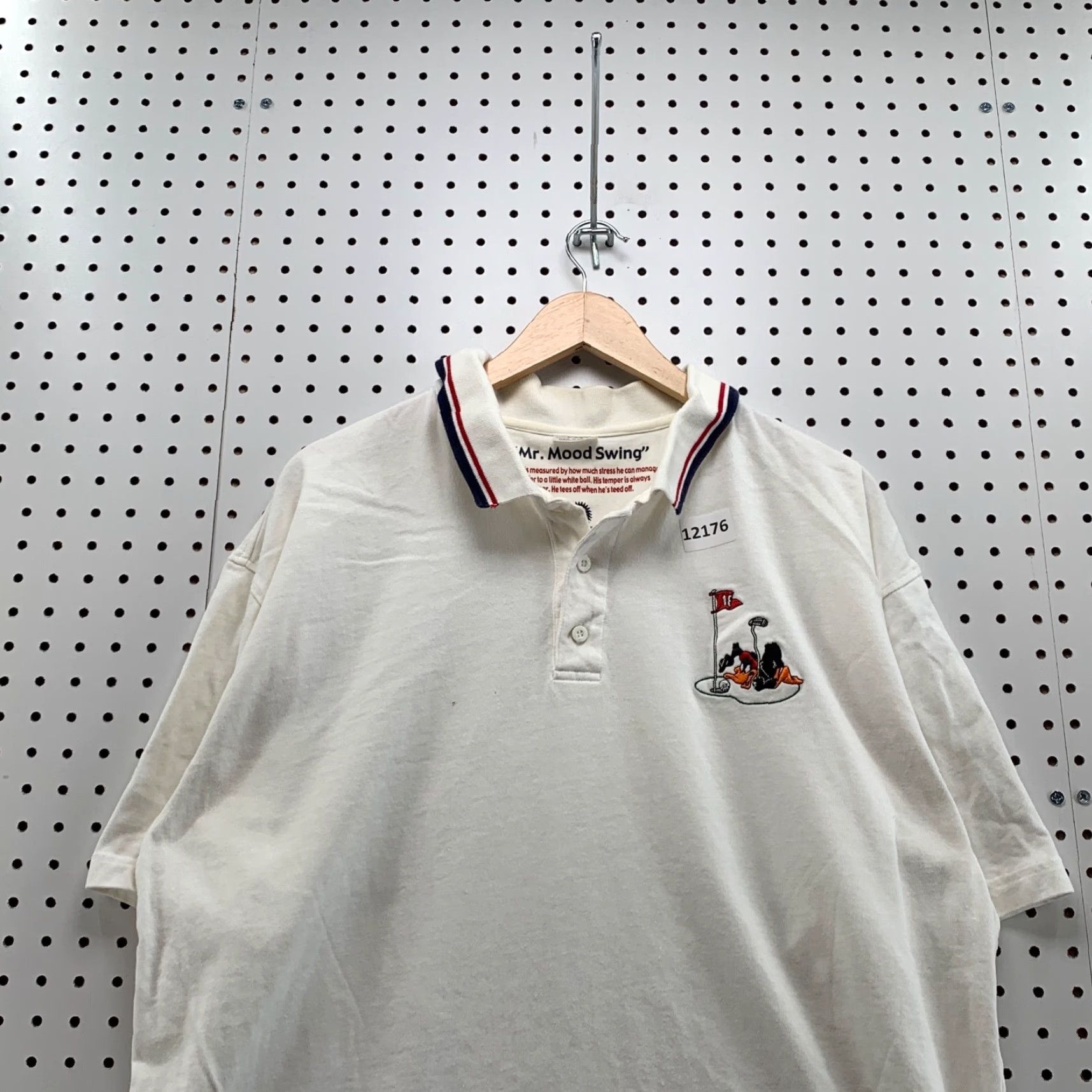 Vintage Daffy Duck Polo Shirt XL White Embroidered Golf Logo 90s Warner Bros. Vintage Men’s Polo Shirt Size US XL / EU 56 / 4 - 6 Thumbnail