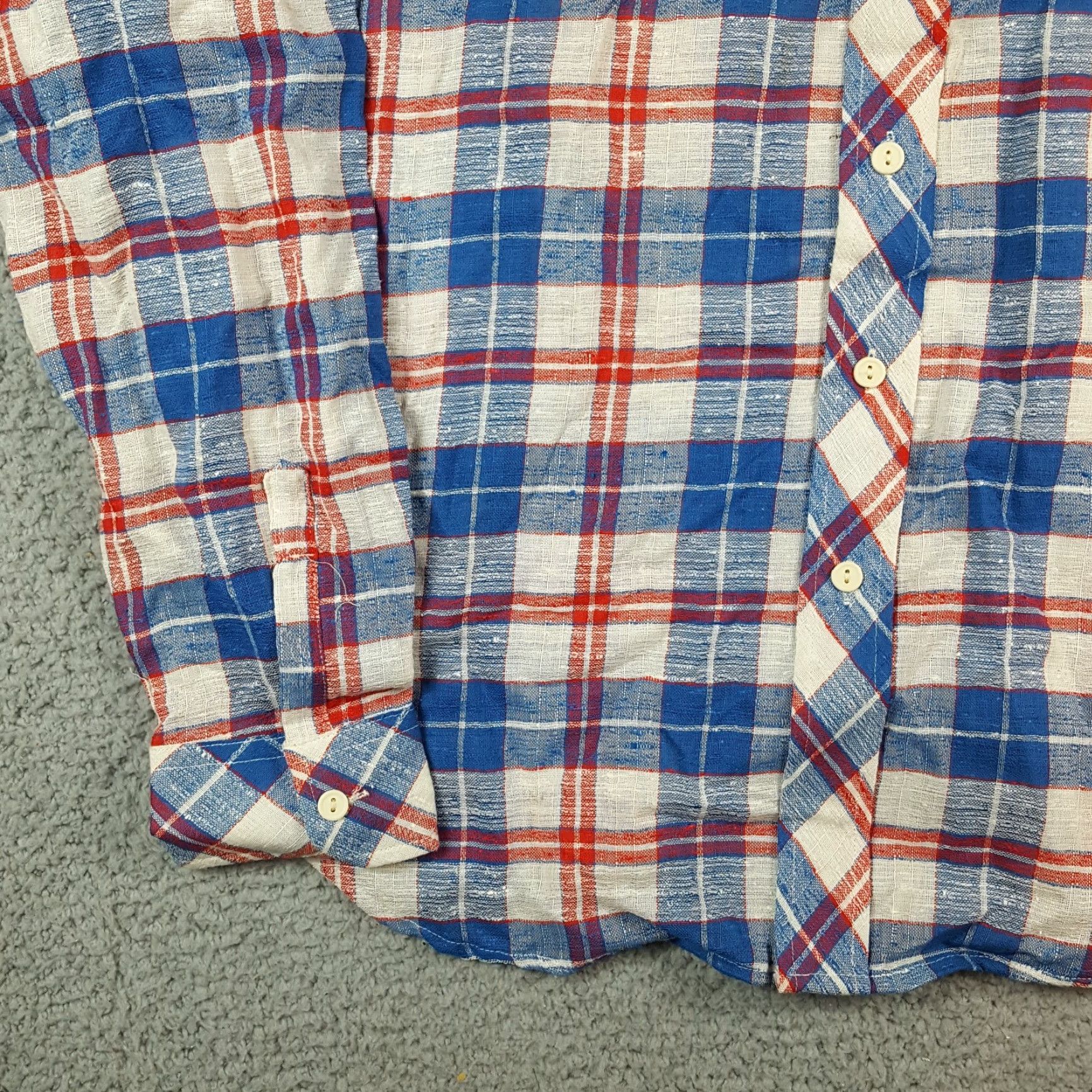 Vintage VINTAGE Alfie 70s California Woven Plaid Button-Up Men's XL Shirt Size US XL / EU 56 / 4 - 4 Thumbnail