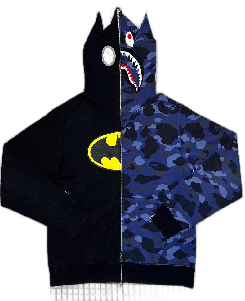 Bape Bape DC Batman Shark Zip Hoodie Size US XL / EU 56 / 4 - 1 Thumbnail