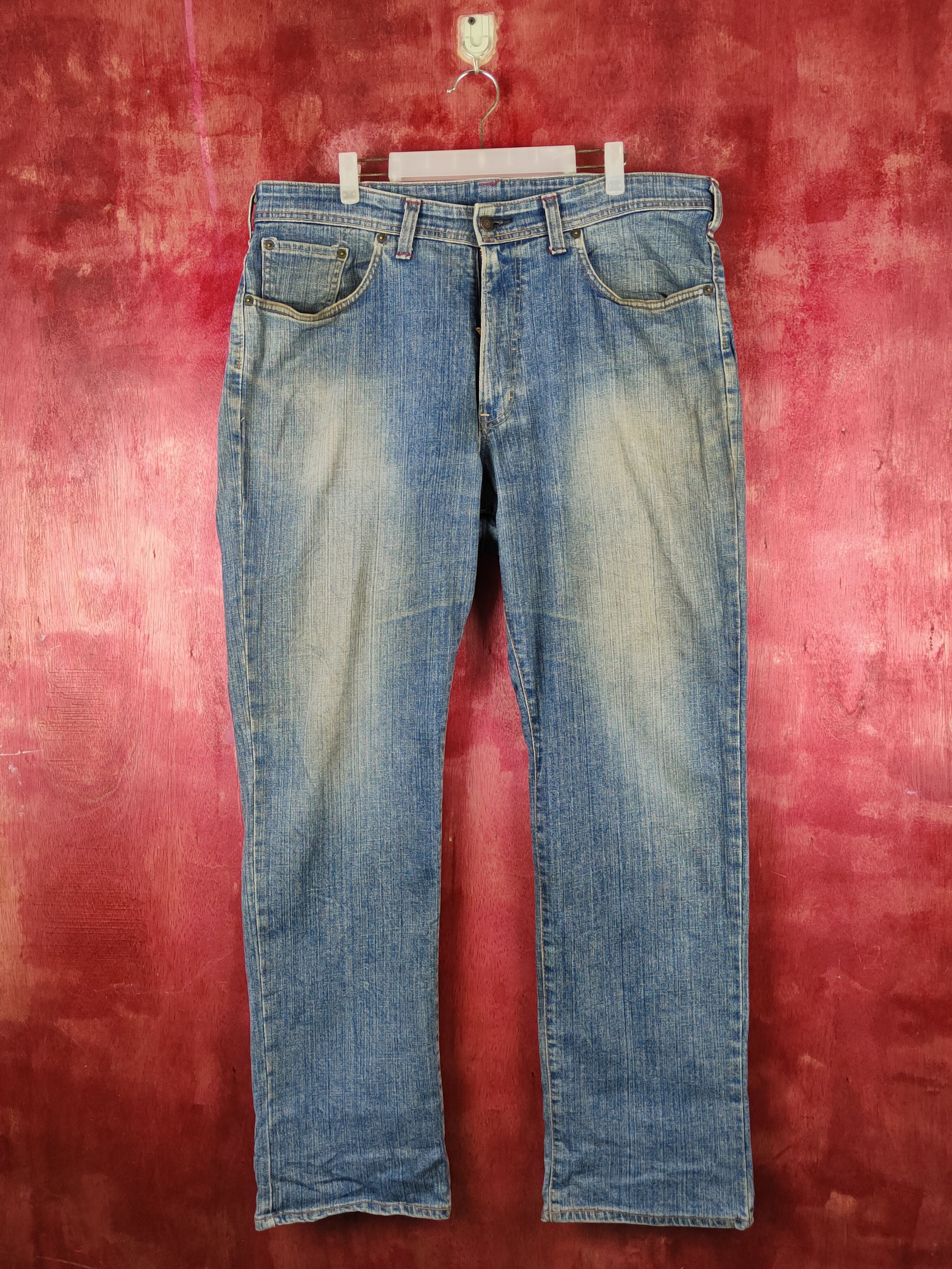 Edwin Edwin Blue Faded Distressed Ripped Jeans #S2238 Size US 39 - 1 Thumbnail