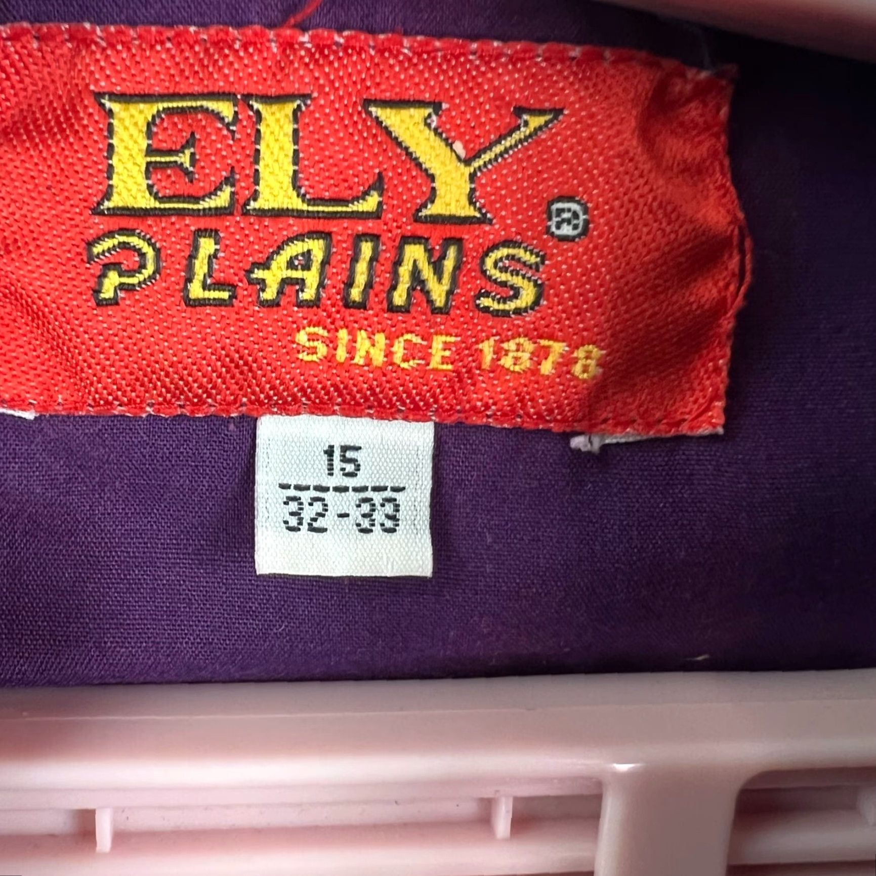 Vintage VINTAGE Ely Plains Pearl Snap Western Long Sleeve Shirt Mens 15 Purple Cotton Polyester Blend Button-Up Solid Western Mens Size 15 Purple Shirts Size US M / EU 48-50 / 2 - 4 Thumbnail