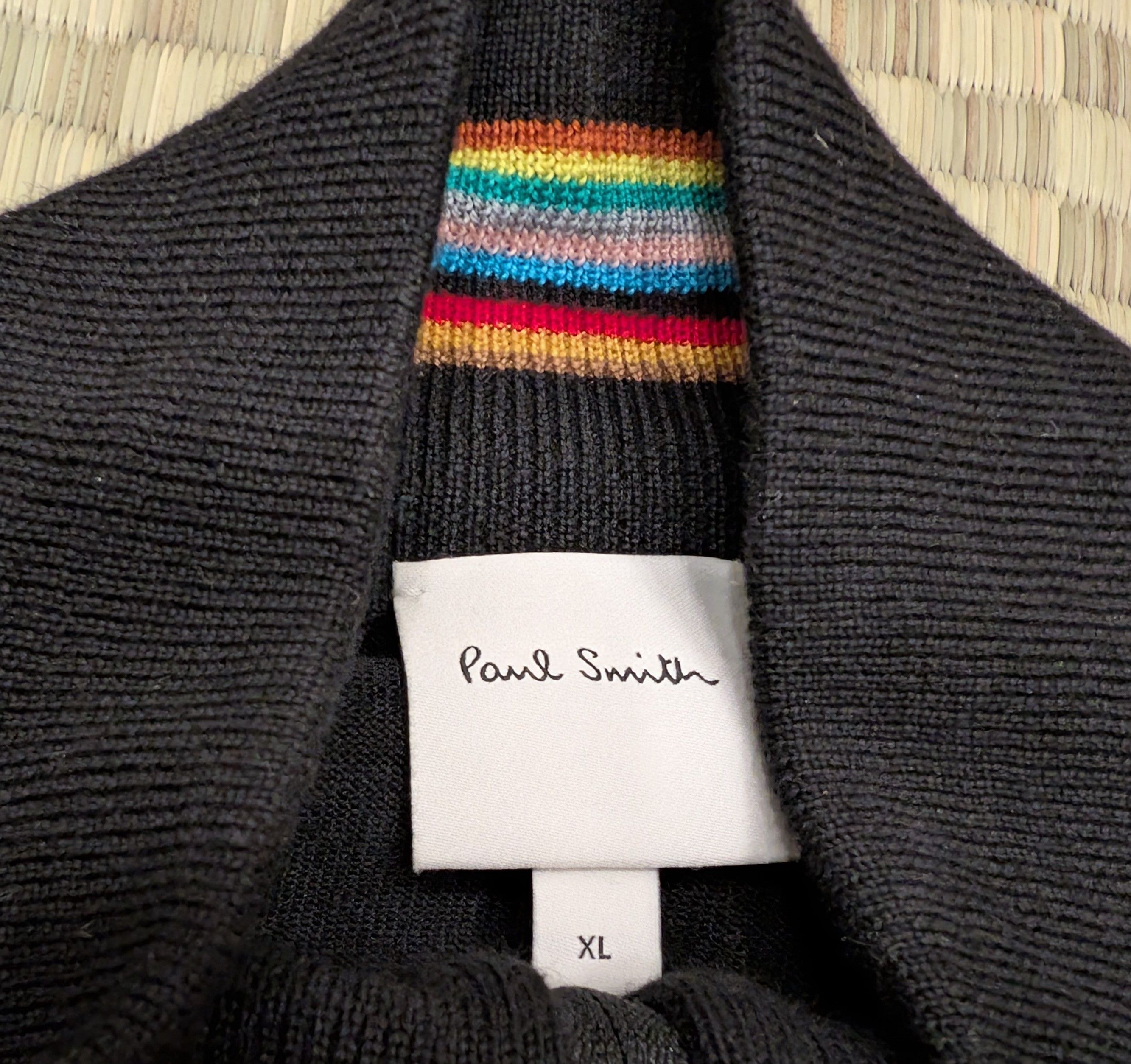 Paul Smith Paul Smith 100% Merino Wool Full Zip Cardigan Sweater Black Size US XL / EU 56 / 4 - 3 Thumbnail
