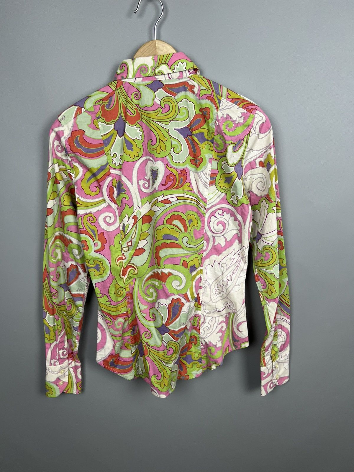 Etro Etro 46 Blouse Shirt Top Neutral Paisley floral print Size L / US 10 / IT 46 - 12 Thumbnail