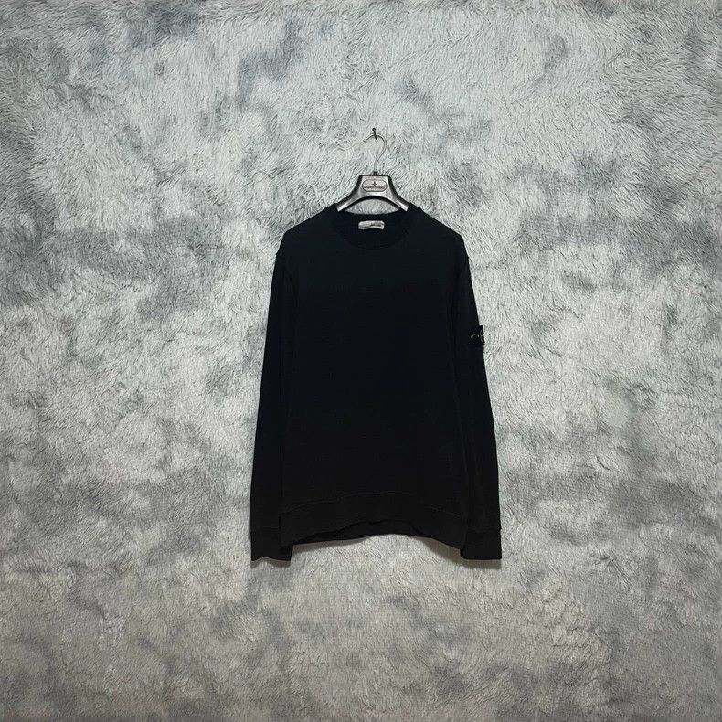 Stone Island Stone Island Black Crewneck Sweatshirt-yf Size US XL / EU 56 / 4 - 1 Thumbnail