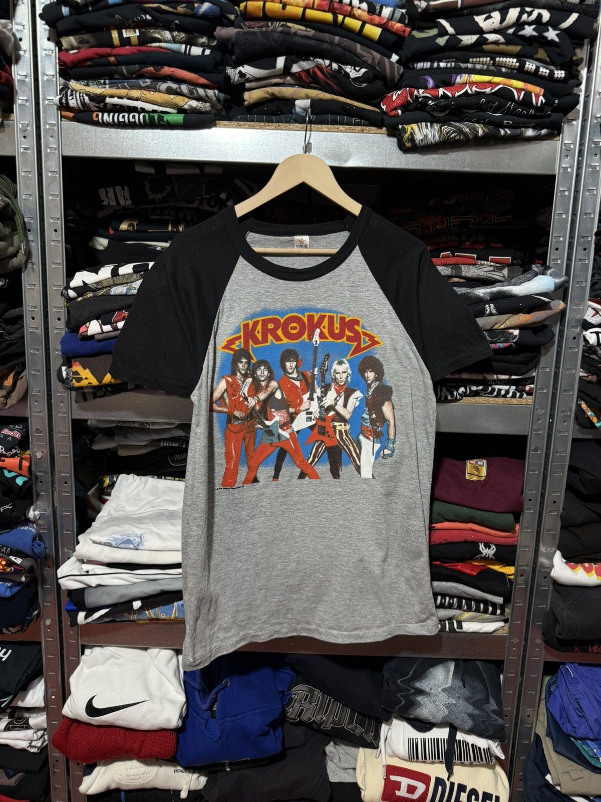 Vintage Vintage 1984 Krokus Live In Europe Tour 1985 Rock T-Shirt Size US L / EU 52-54 / 3 - 1 Thumbnail