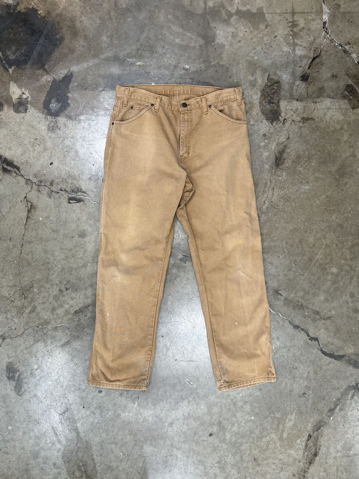 Dickies Vintage Dickies Carpenter Work Pants Khaki 34x30 Size US 34 / EU 50 - 5 Thumbnail