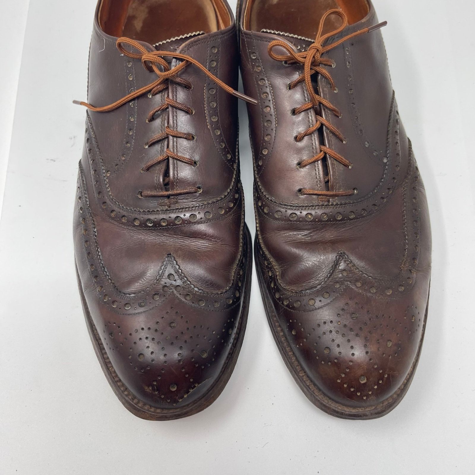 Allen Edmonds Allen Edmonds brown leather oxford brogue wingtip sz 10 Size US 10 / EU 43 - 3 Thumbnail