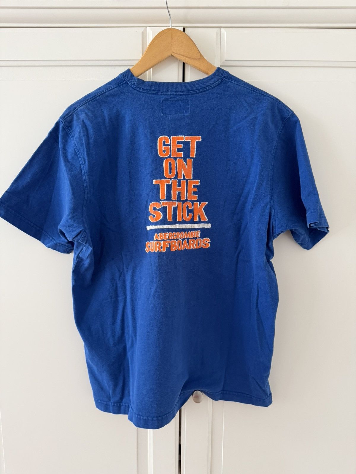 Abercrombie & Fitch Abercrombie & Fitch Surfboards Tee Get On The Stick Blue Y2K Size US L / EU 52-54 / 3 - 3 Thumbnail