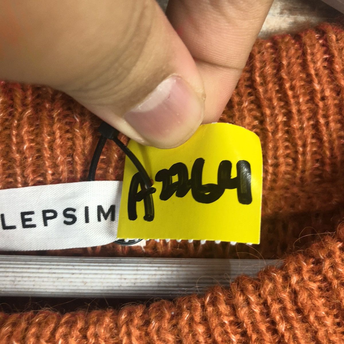 Homespun Knitwear × Japanese Brand Lepsim Orange vintage Knitwear #A2264 Size L / US 10 / IT 46 - 10 Thumbnail