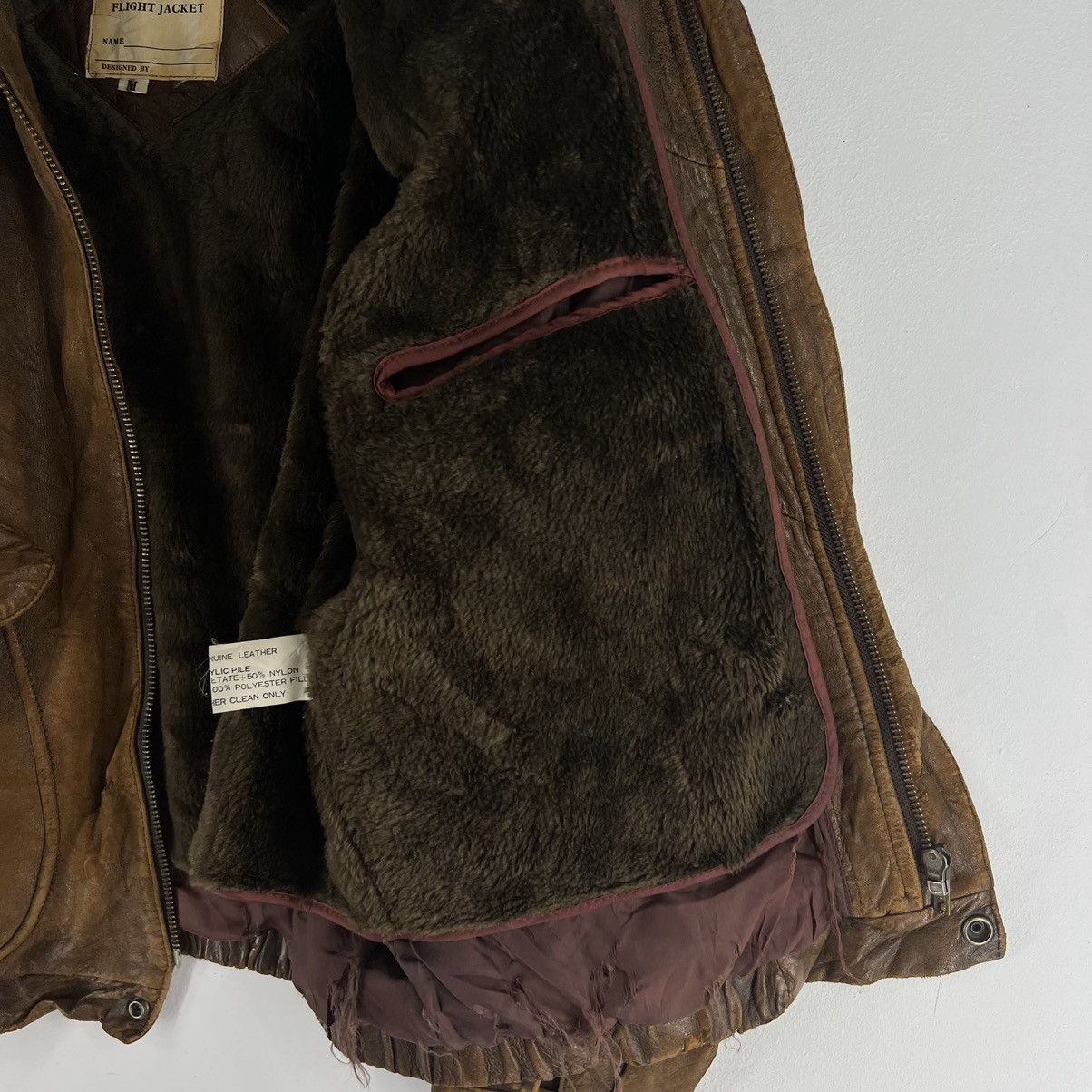 Vintage 🔥VTG GENUINE LEATHER JACKET FLIGHT RIOT RIOT BONDAGE Size US M / EU 48-50 / 2 - 18 Thumbnail