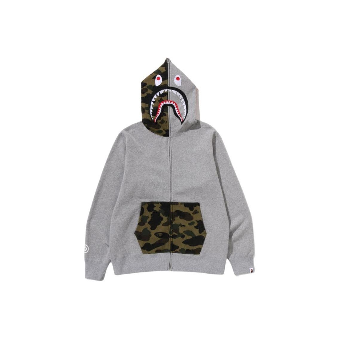Bape A Bathing Ape Camo Shark Full Zip Hoodie Size L Size US L / EU 52-54 / 3 - 1 Thumbnail
