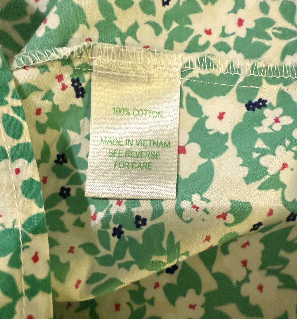 Lilly Pulitzer Lilly Pulitzer Women Green Floral LS Collared Cotton Shirt Size M / US 6-8 / IT 42-44 - 7 Thumbnail
