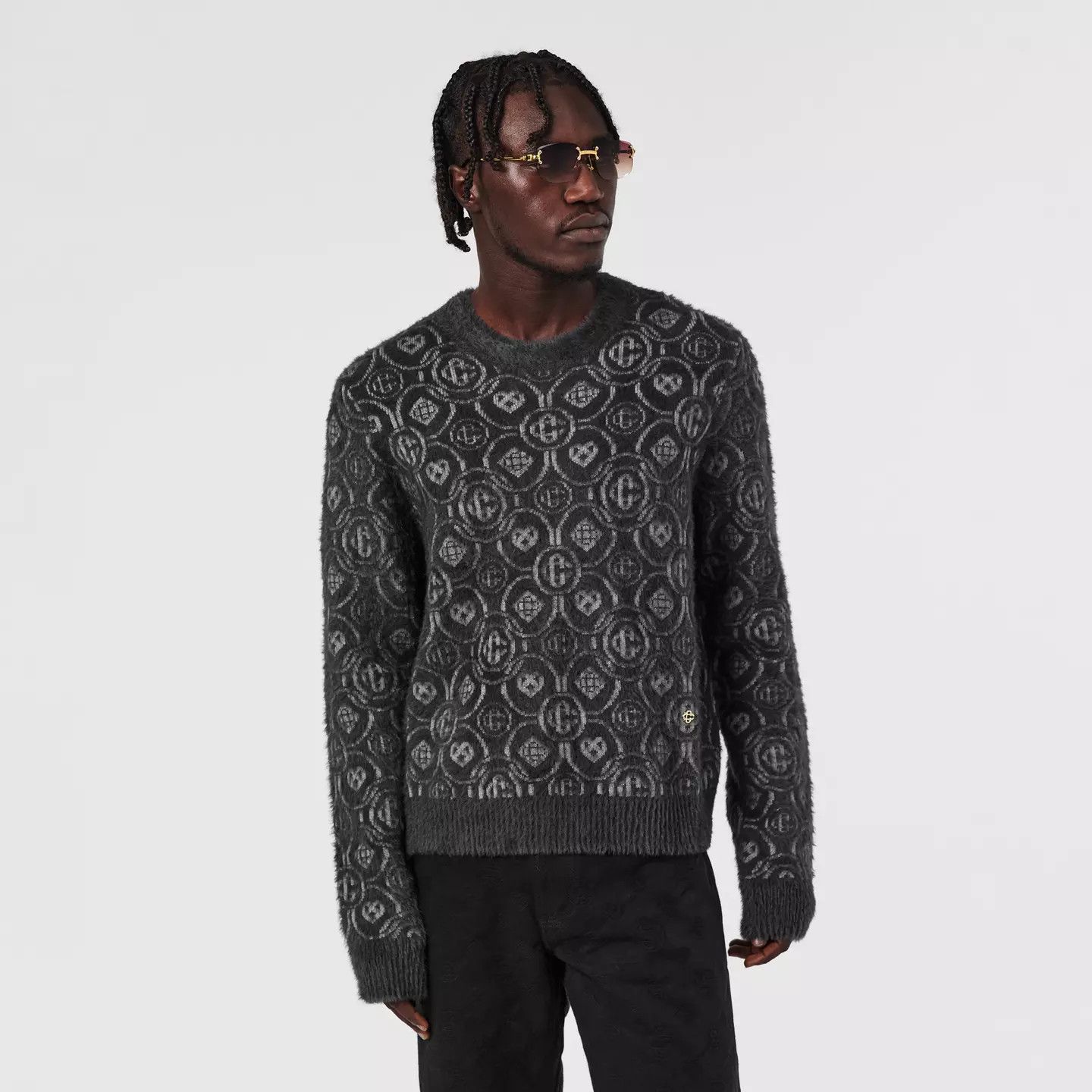 Casablanca o1g2r1mq0426 Mono Crew Neck Jumper in Grey Size US M / EU 48-50 / 2 - 3 Thumbnail