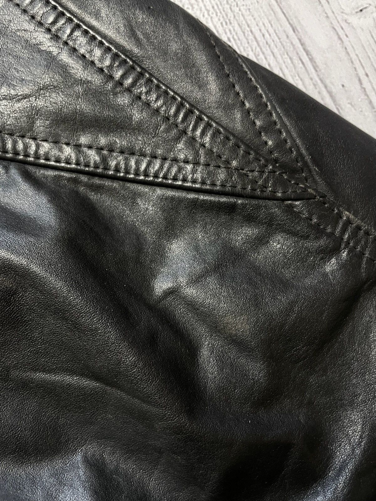 Vintage Vintage Leather Jacket black size S/M logo American Biker Size US M / EU 48-50 / 2 - 4 Thumbnail