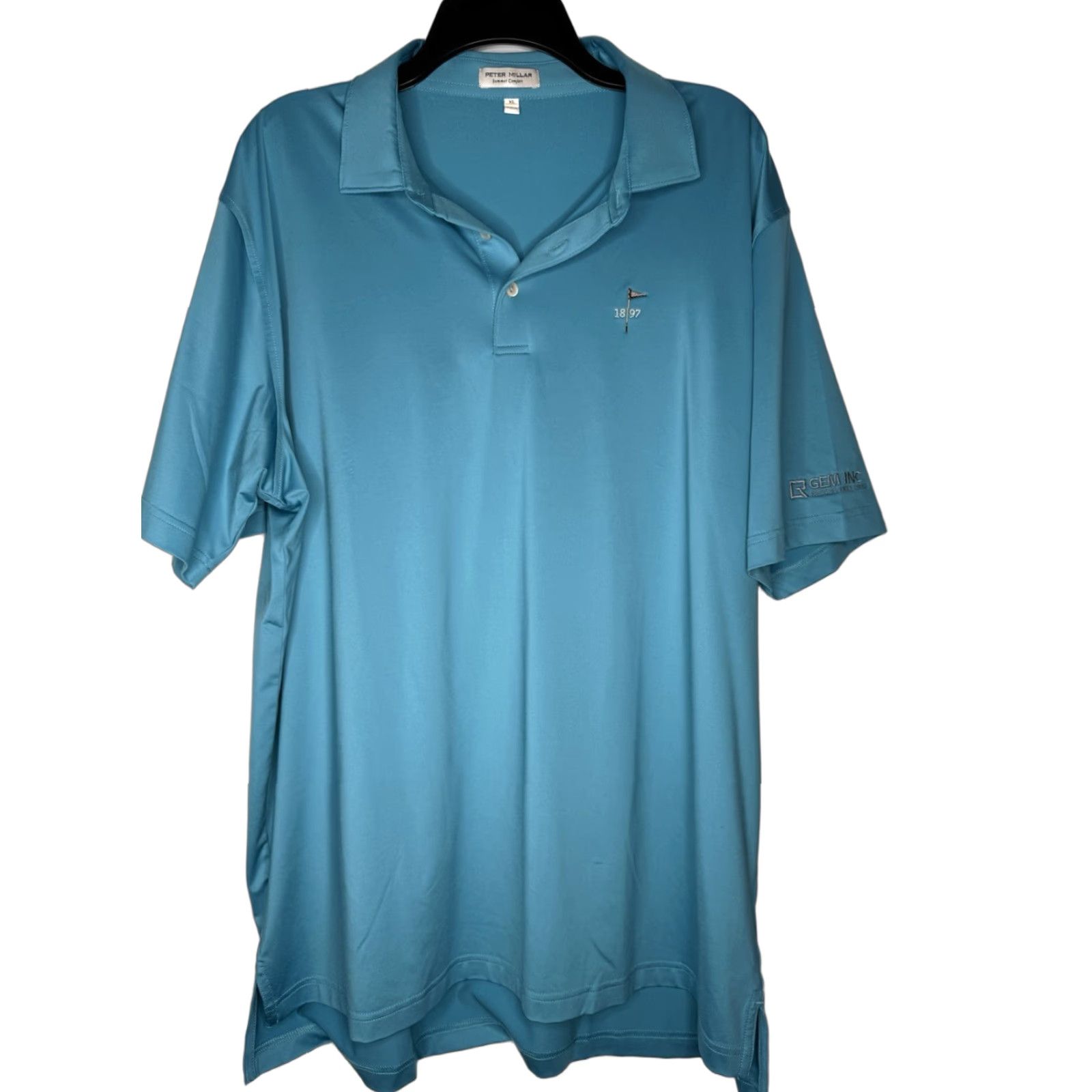 Peter Millar Peter Millar Polo Shirt Short Sleeve Collared Golf Logo Blue XL Mens Summer Comfort Breathable Moisture Wicking Polo Shirt Size US XL / EU 56 / 4 - 1 Thumbnail
