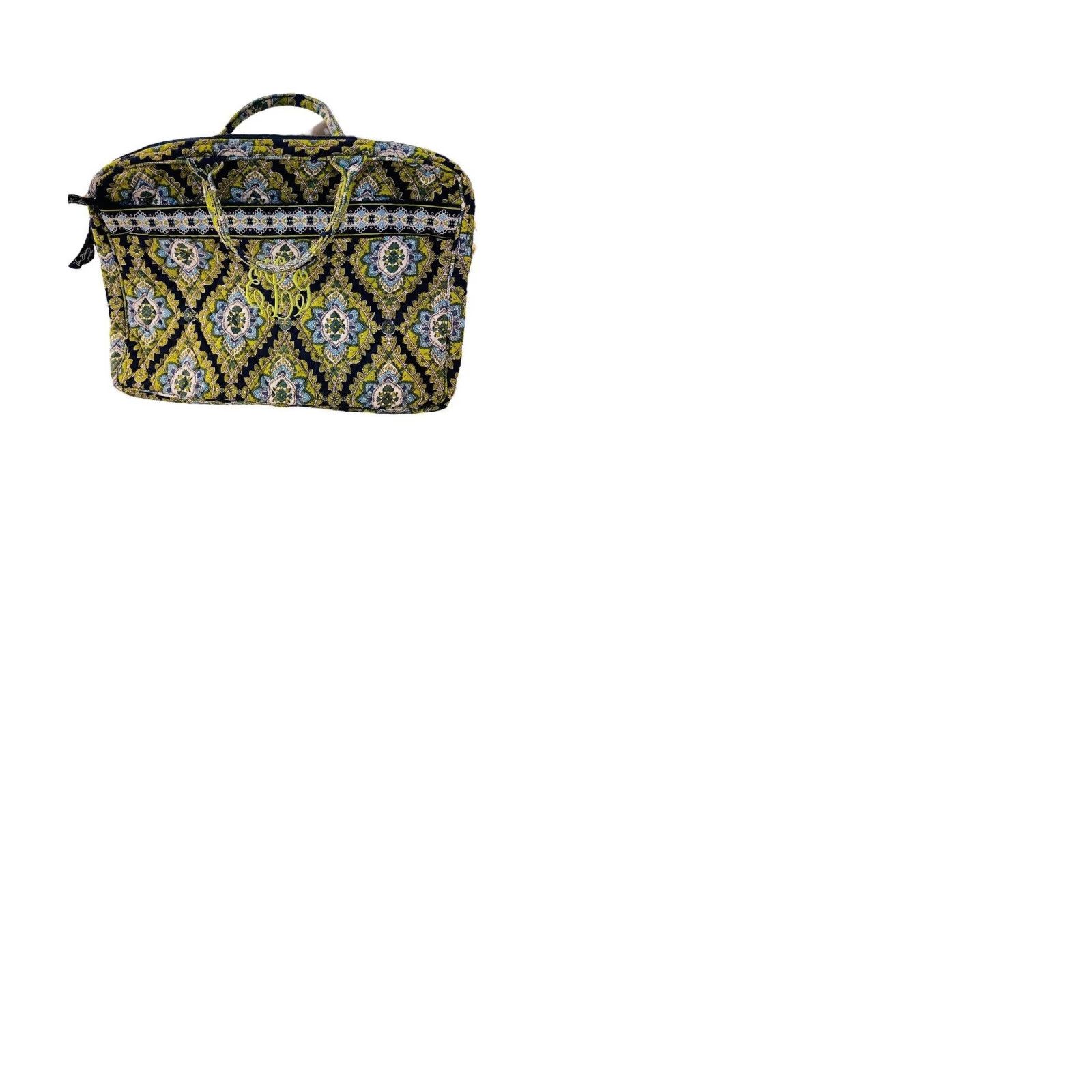 Vera Bradley Vera Bradley Cambridge Laptop Sleeve Tote Bag Monogrammed "ELG" 11" h x 14" w x 1" d Multicolor Cotton Blend Laptop Bag Women Monogrammed ELG Size ONE SIZE - 11 Thumbnail