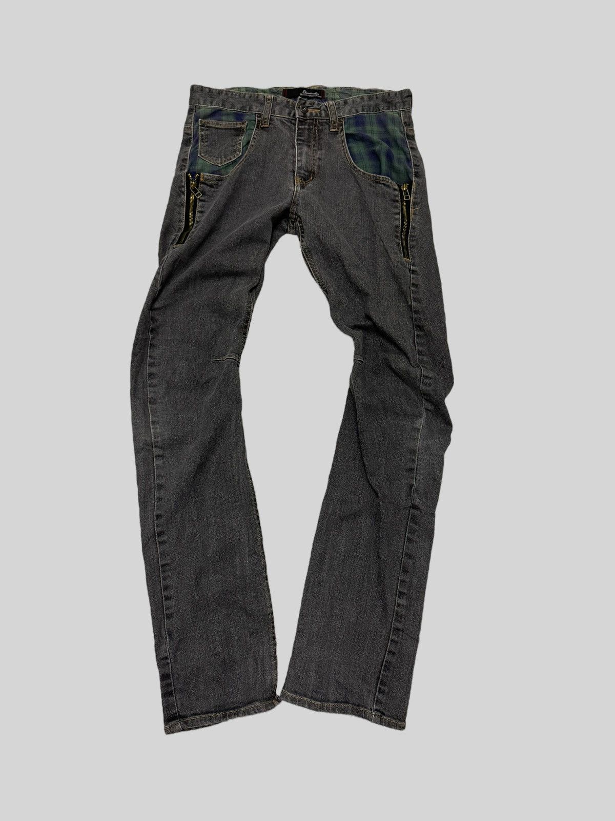 If Six Was Nine × Japanese Brand DOMINATE HANDCRAFTED ZIPPER J-CURVE JEANS Size US 29 - 1 Thumbnail