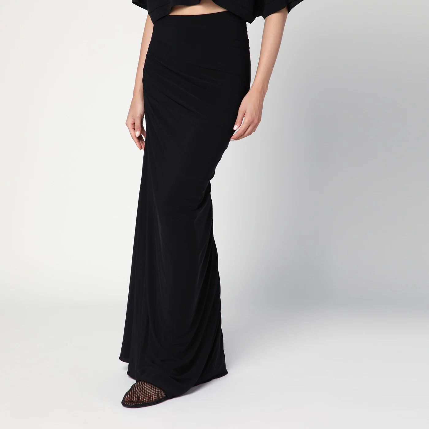 Alaia o1d2blof0426 Long Skirt in Black Size 26" / US 2 / IT 38 - 3 Thumbnail