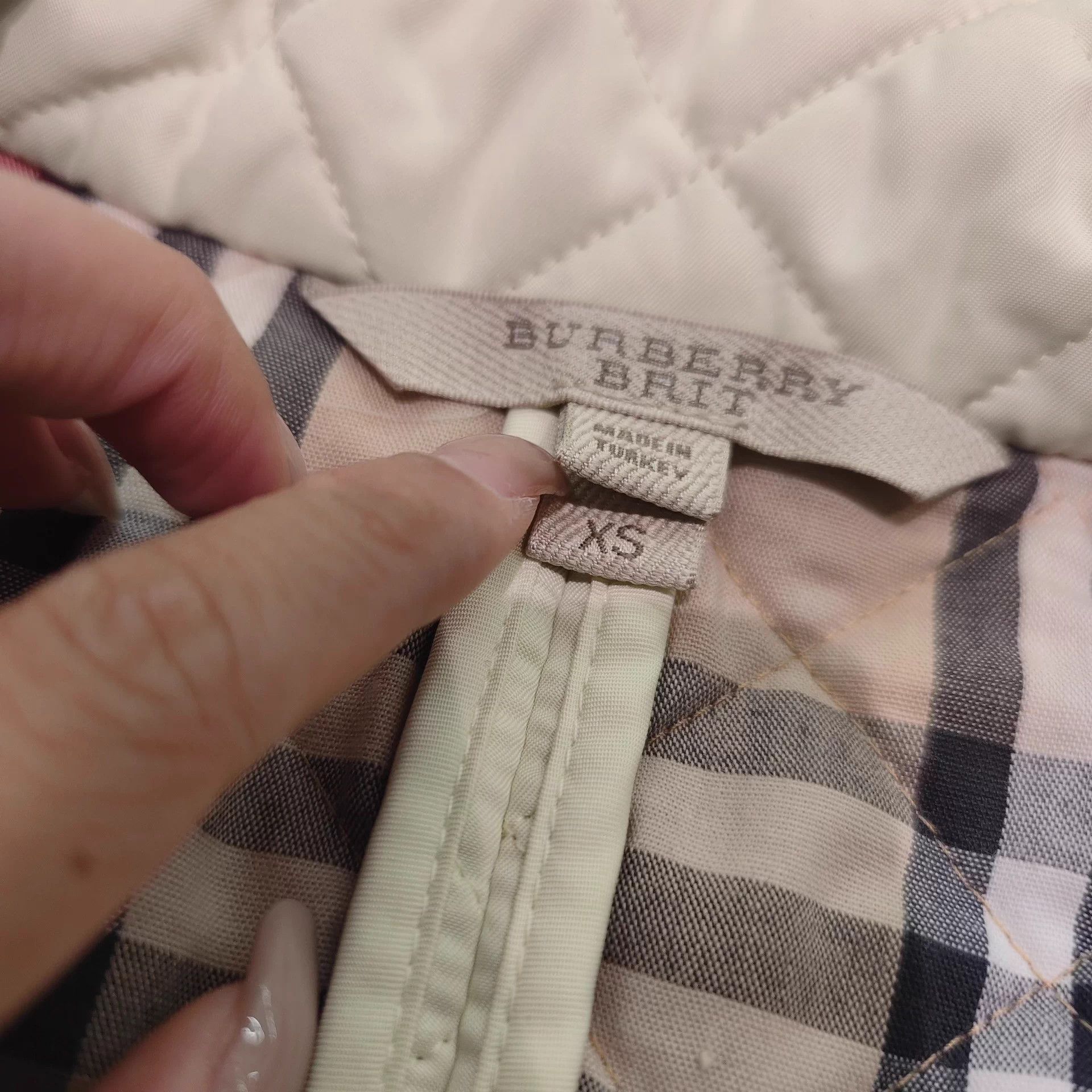Burberry Burberry 99 New Cream Cotton Jacket Size XS / US 0-2 / IT 36-38 - 4 Thumbnail