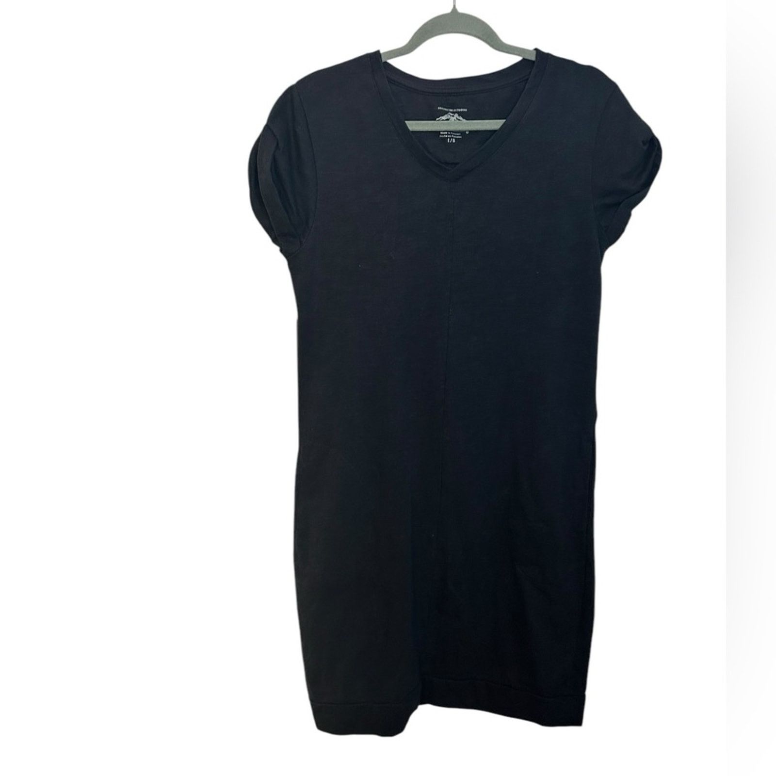 Pacific Trail Pacific Trail Black V-Neck T-Shirt Dress Size L / US 10 / IT 46 - 2 Thumbnail