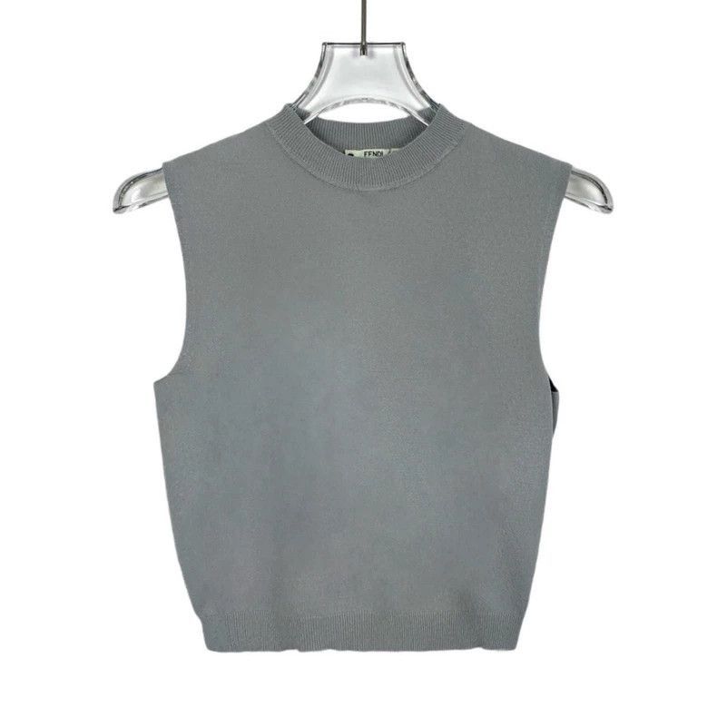 Fendi Fendi Grey Logo Long Sleeve Knit Sweater Size US M / EU 48-50 / 2 - 3 Thumbnail