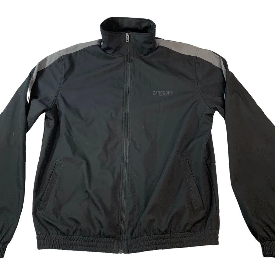 Zanerobe ZANEROBE Performance Track Jacket Black/Gray XL Full Zip Mens Size US XL / EU 56 / 4 - 2 Thumbnail