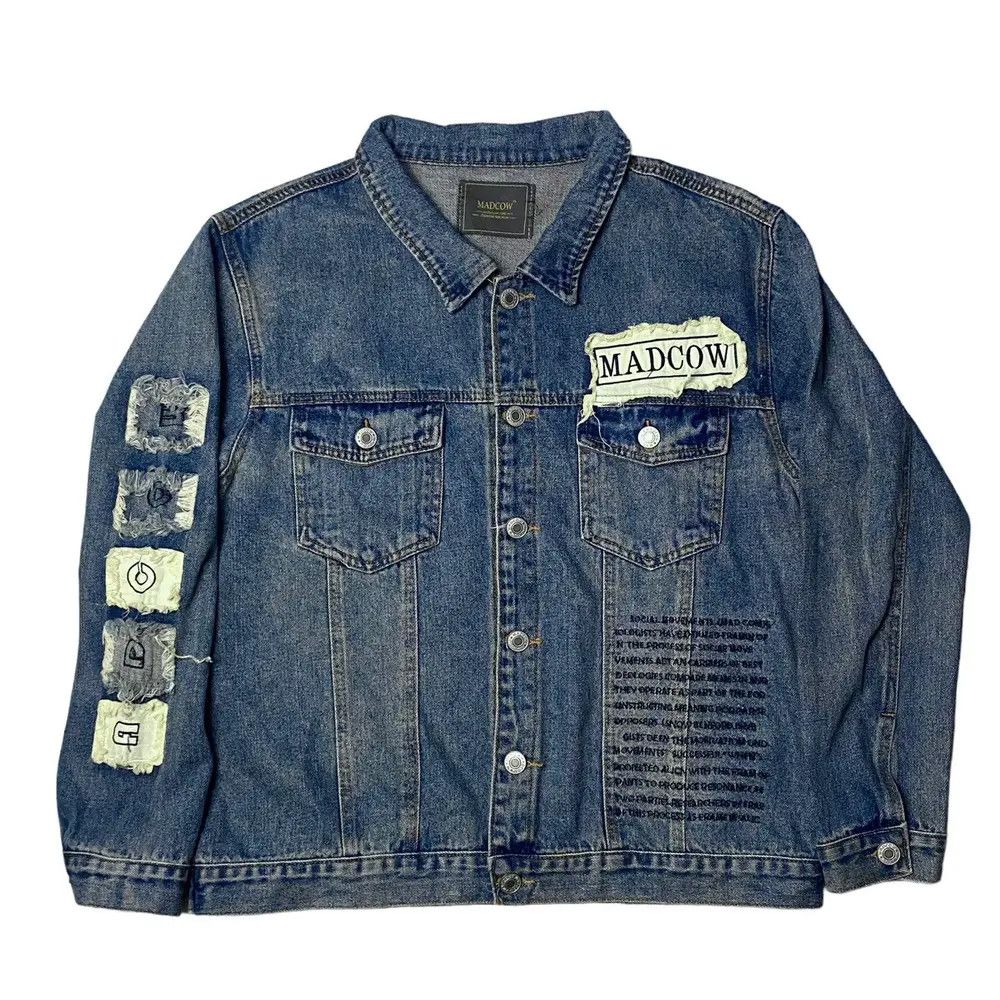 Other Madcow Distressed Poem Patch Jeans Jacket Size US M / EU 48-50 / 2 - 1 Thumbnail