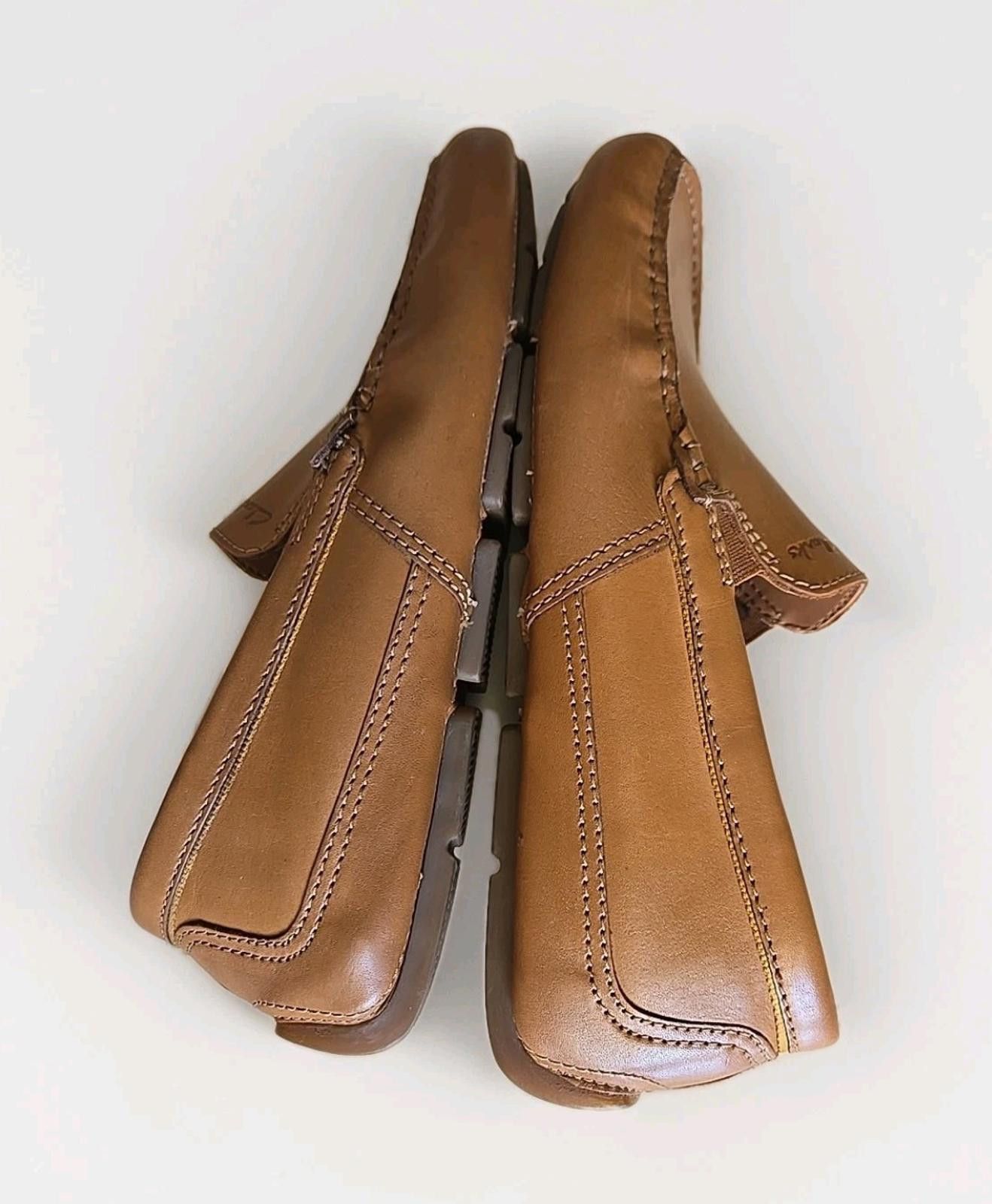 Clarks Clarks Mens 8.5 Markman Tan Leather Slip On Loafer Shoes Size US 8.5 / EU 41-42 - 6 Thumbnail
