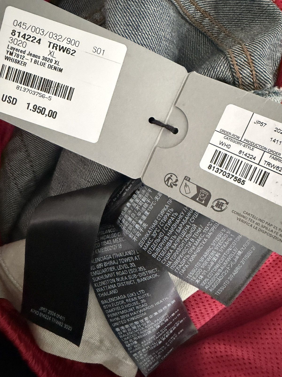 Balenciaga Balenciaga hybrid sag denim (track pant) Size US 36 / EU 52 - 7 Thumbnail