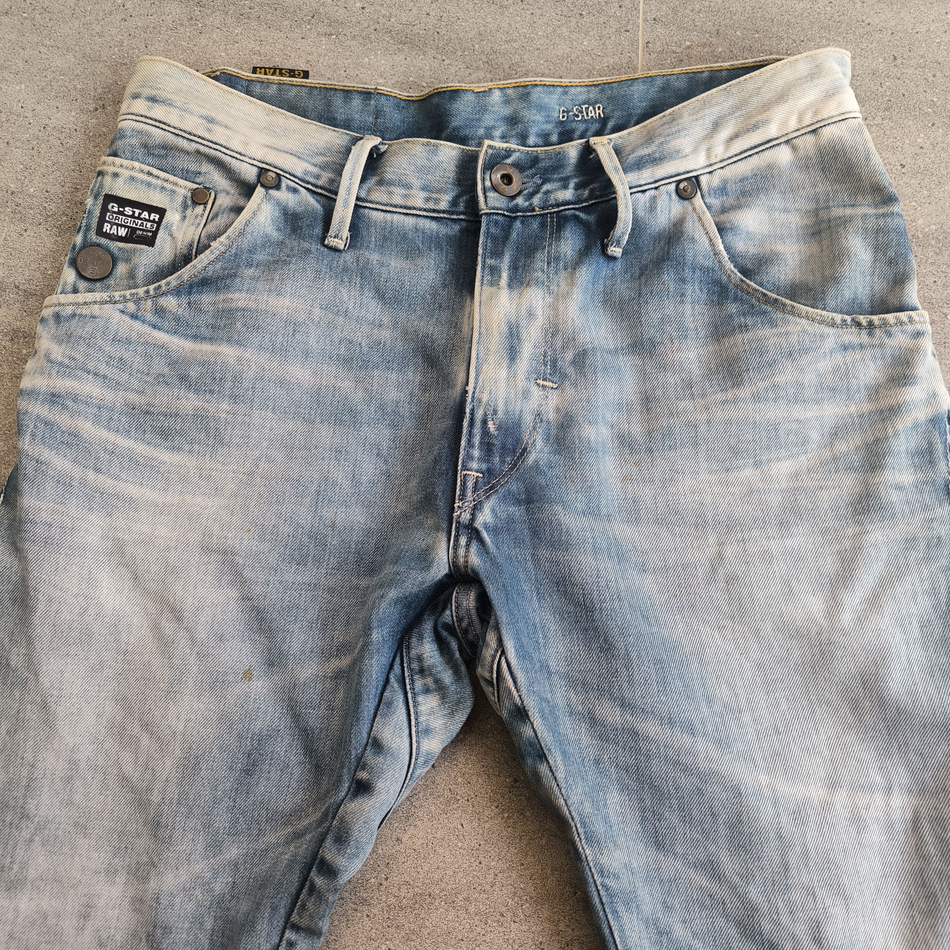 G-Star G-Star Raw 3301 Arc 3D Loose Fit Washed Denim Jeans Size US 32 / EU 48 - 4 Thumbnail