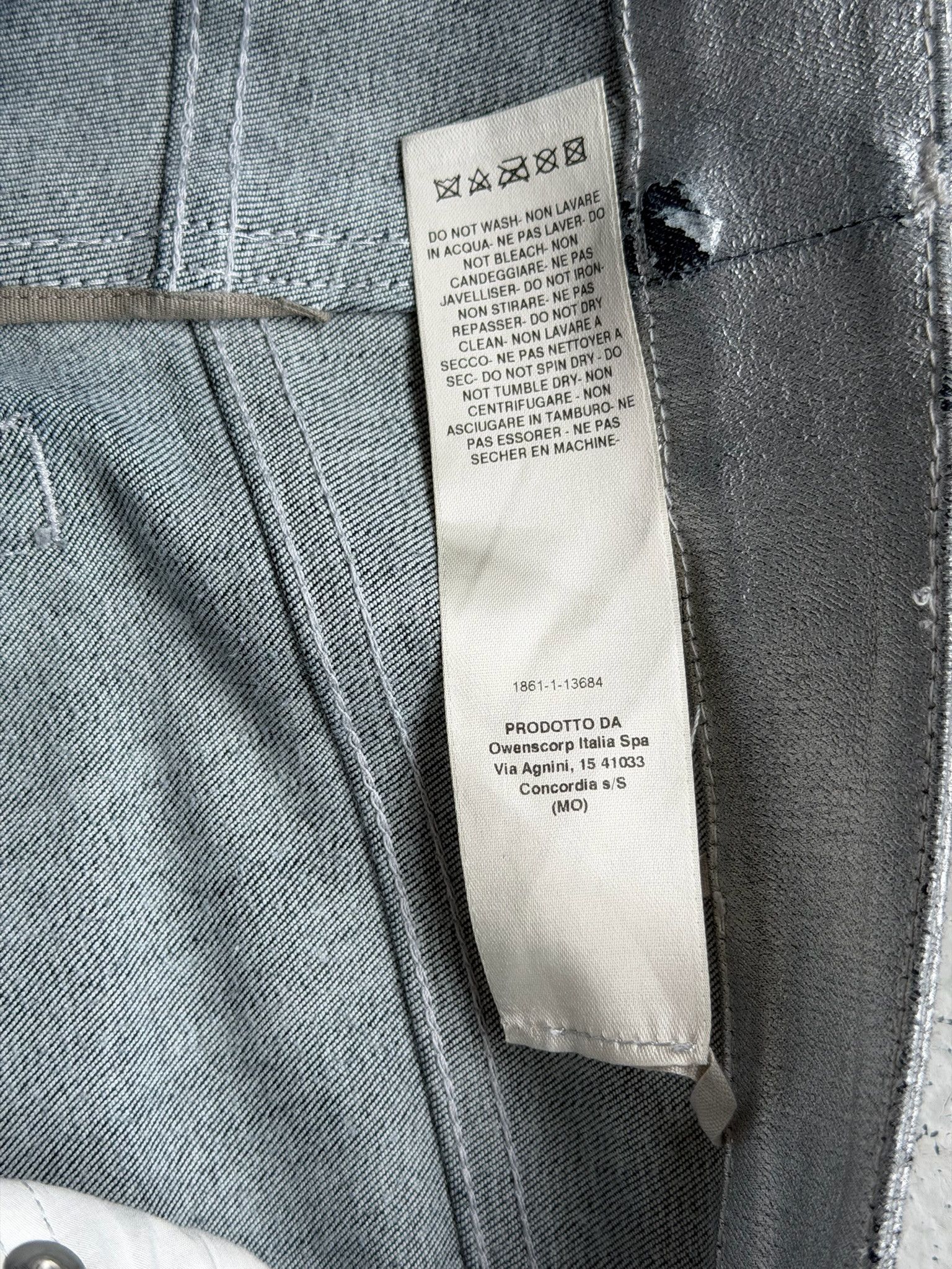 Rick Owens Drkshdw Rick Owens DRKSHDW FW19 Aluminum Waxed Nagakin Jeans Size US 32 / EU 48 - 5 Thumbnail