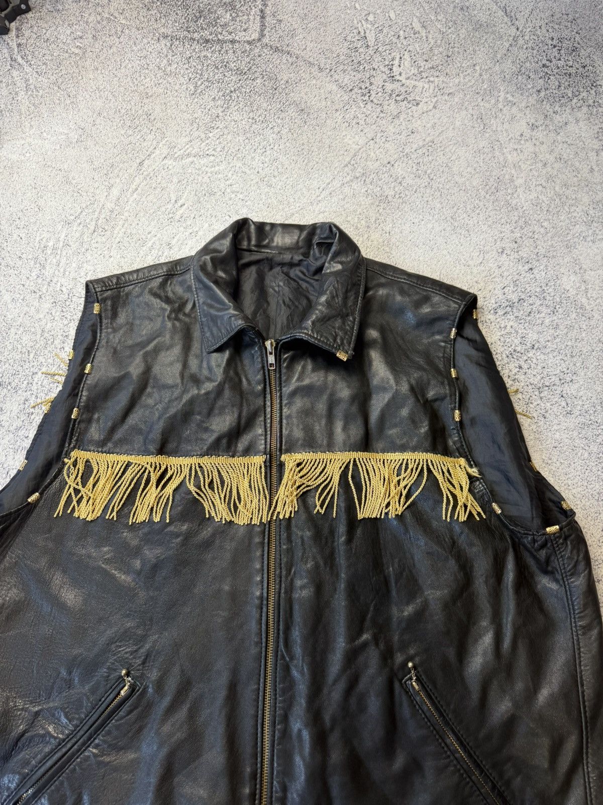 Reel Legends Vintage Vest Real Leather Elvis Y2K Size US L / EU 52-54 / 3 - 6 Thumbnail
