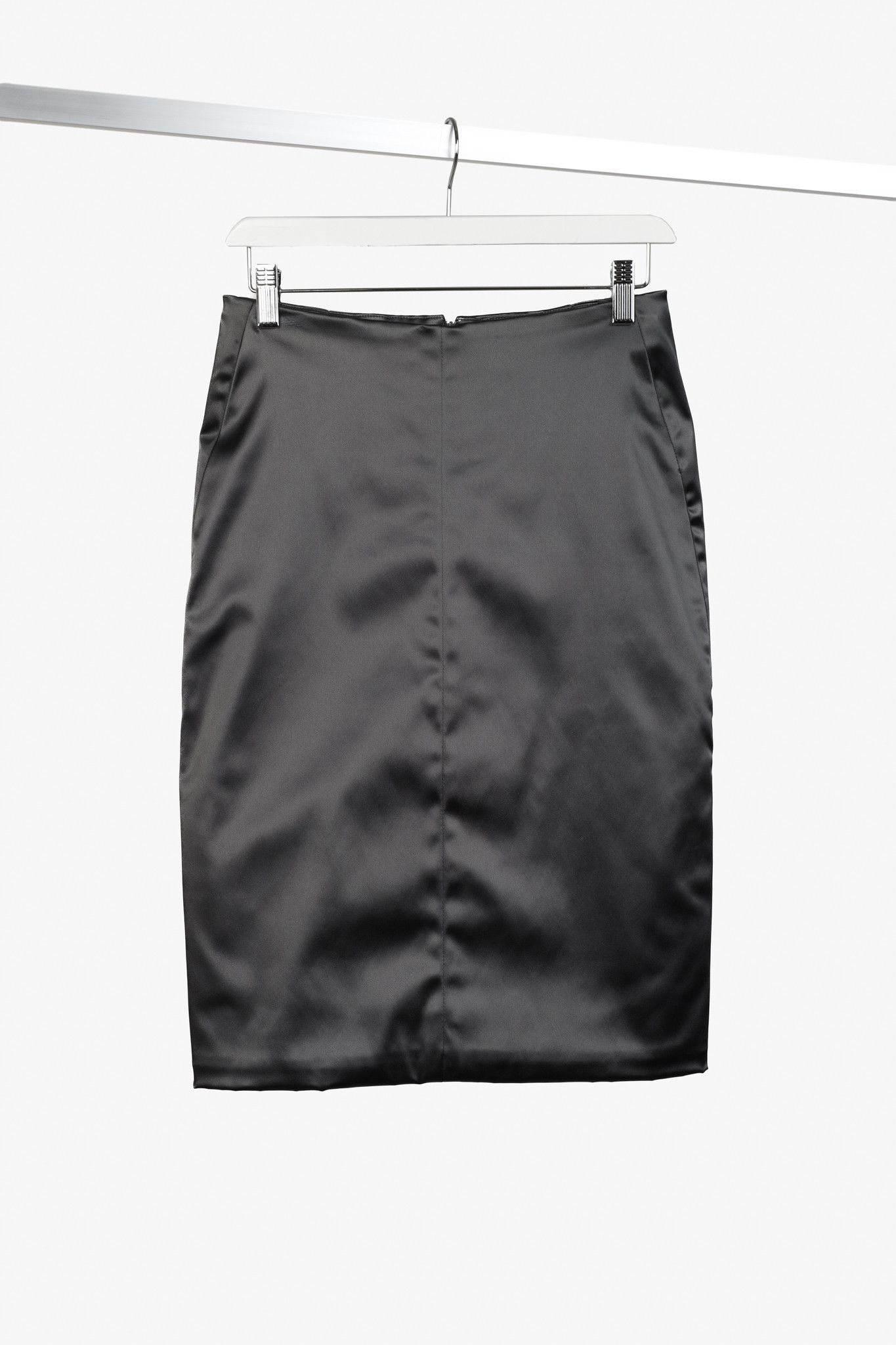 Other Paul Hardy Deep Green Satin Satin Pencil Skirt Size 28" / US 6 / IT 42 - 1 Thumbnail